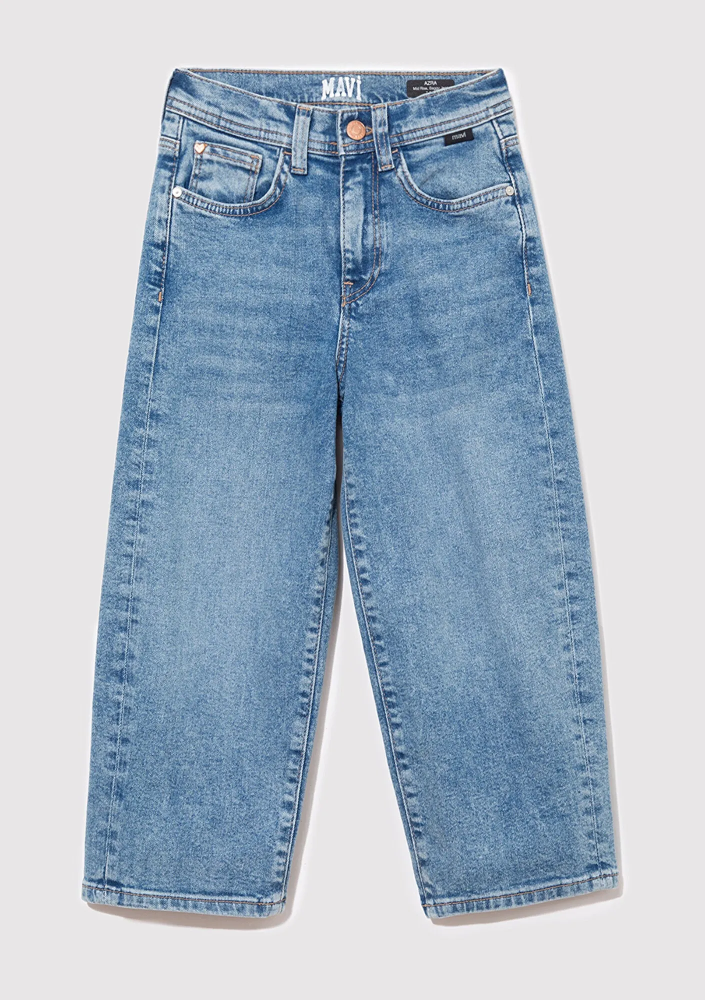 Azra Mid Blue Denim  Jean Pants
