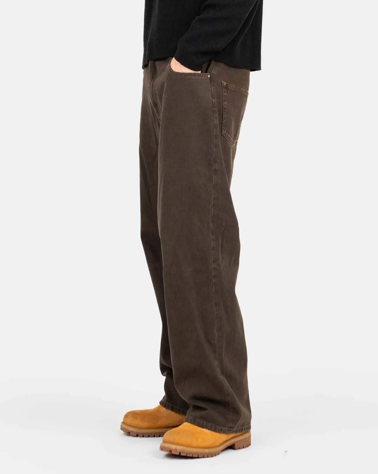 Baggy Denim Jeans Brown