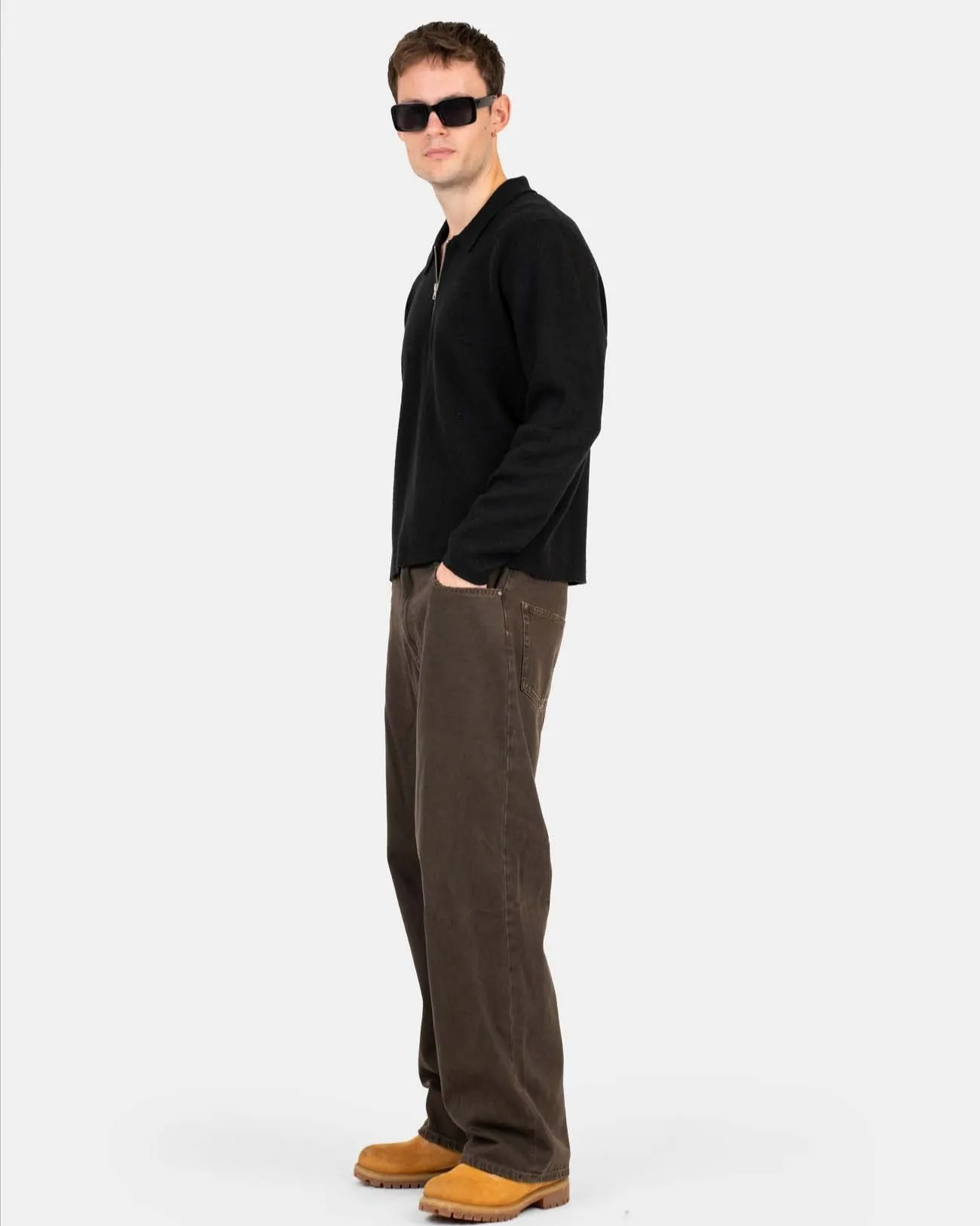 Baggy Denim Jeans Brown