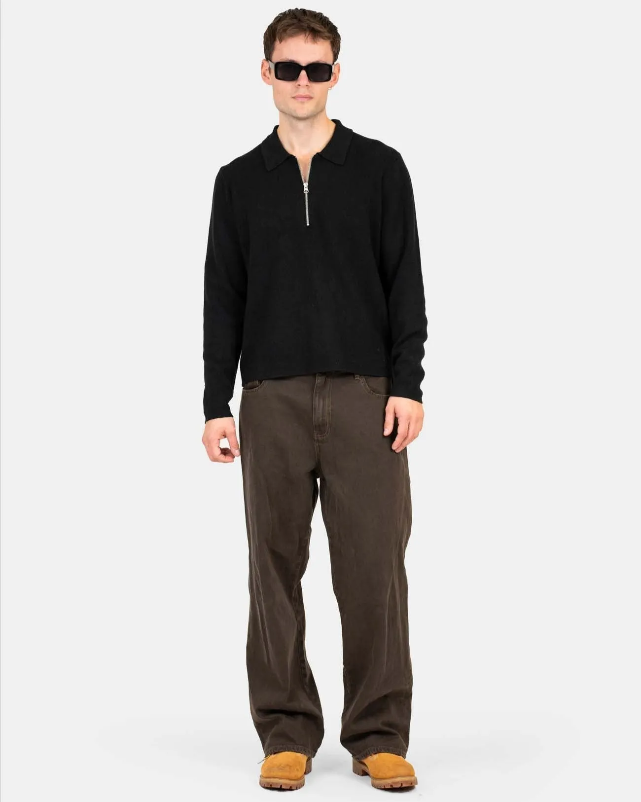 Baggy Denim Jeans Brown