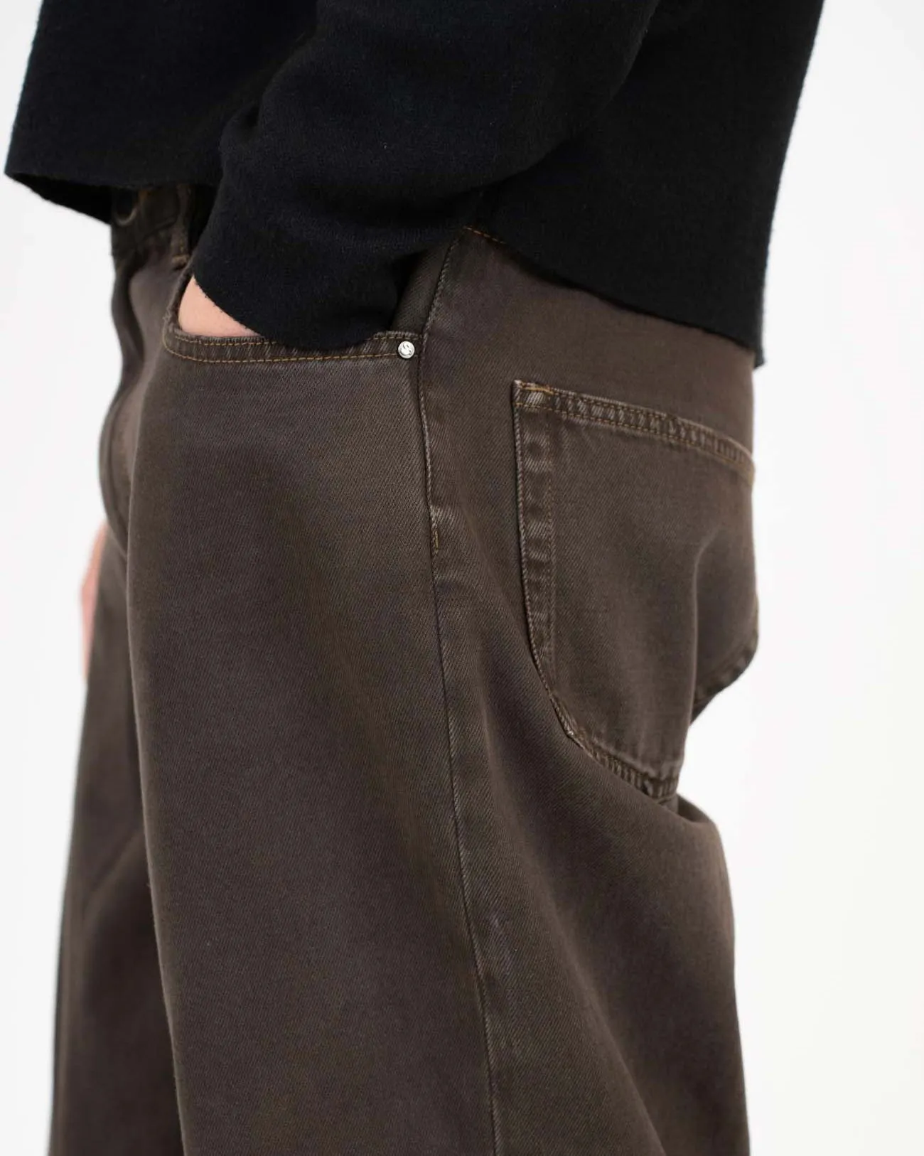 Baggy Denim Jeans Brown
