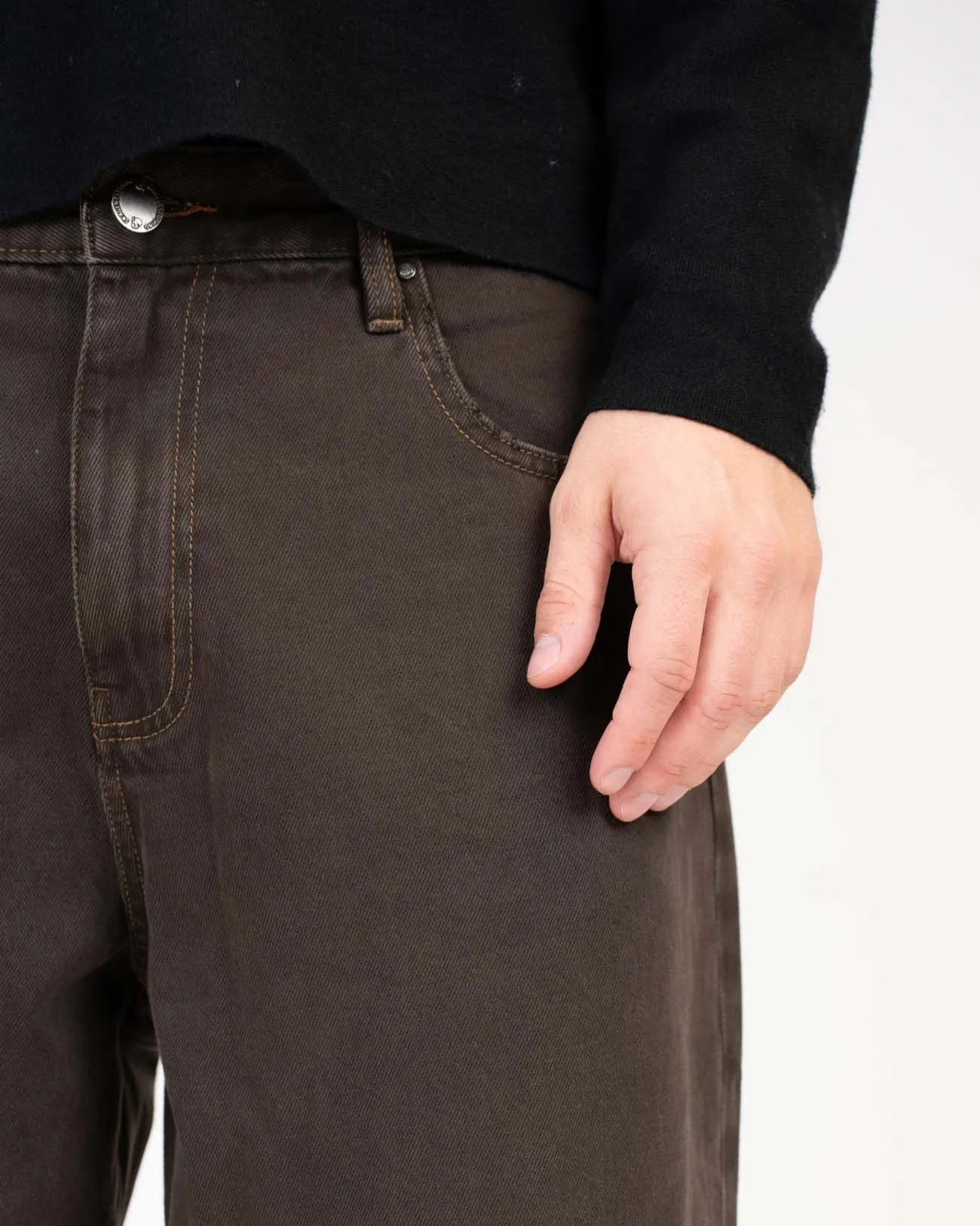 Baggy Denim Jeans Brown