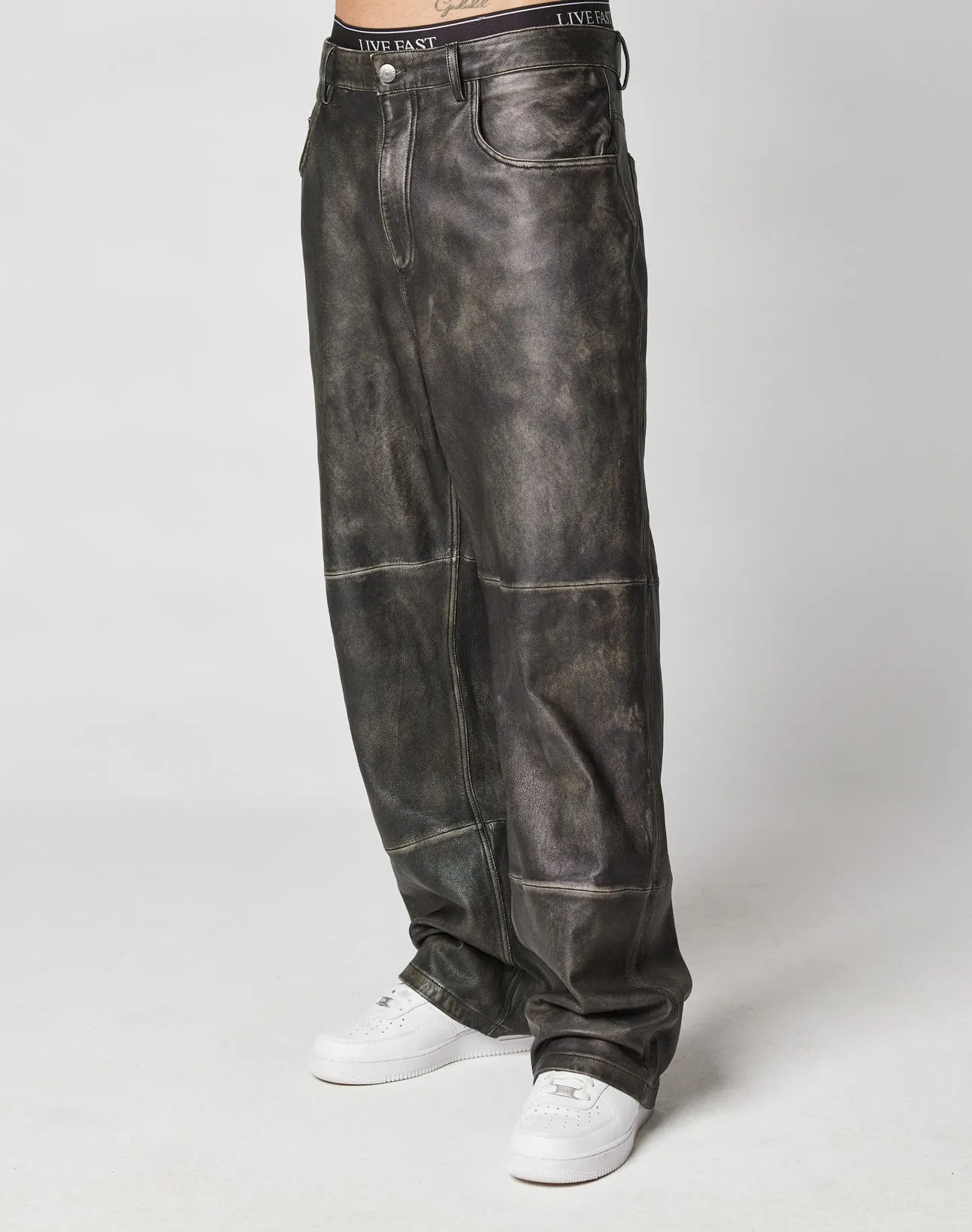 Baggy Leather Pants