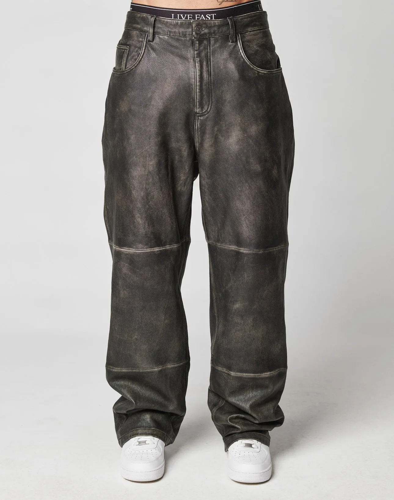 Baggy Leather Pants