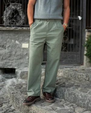 Baggy Linen Pants Army