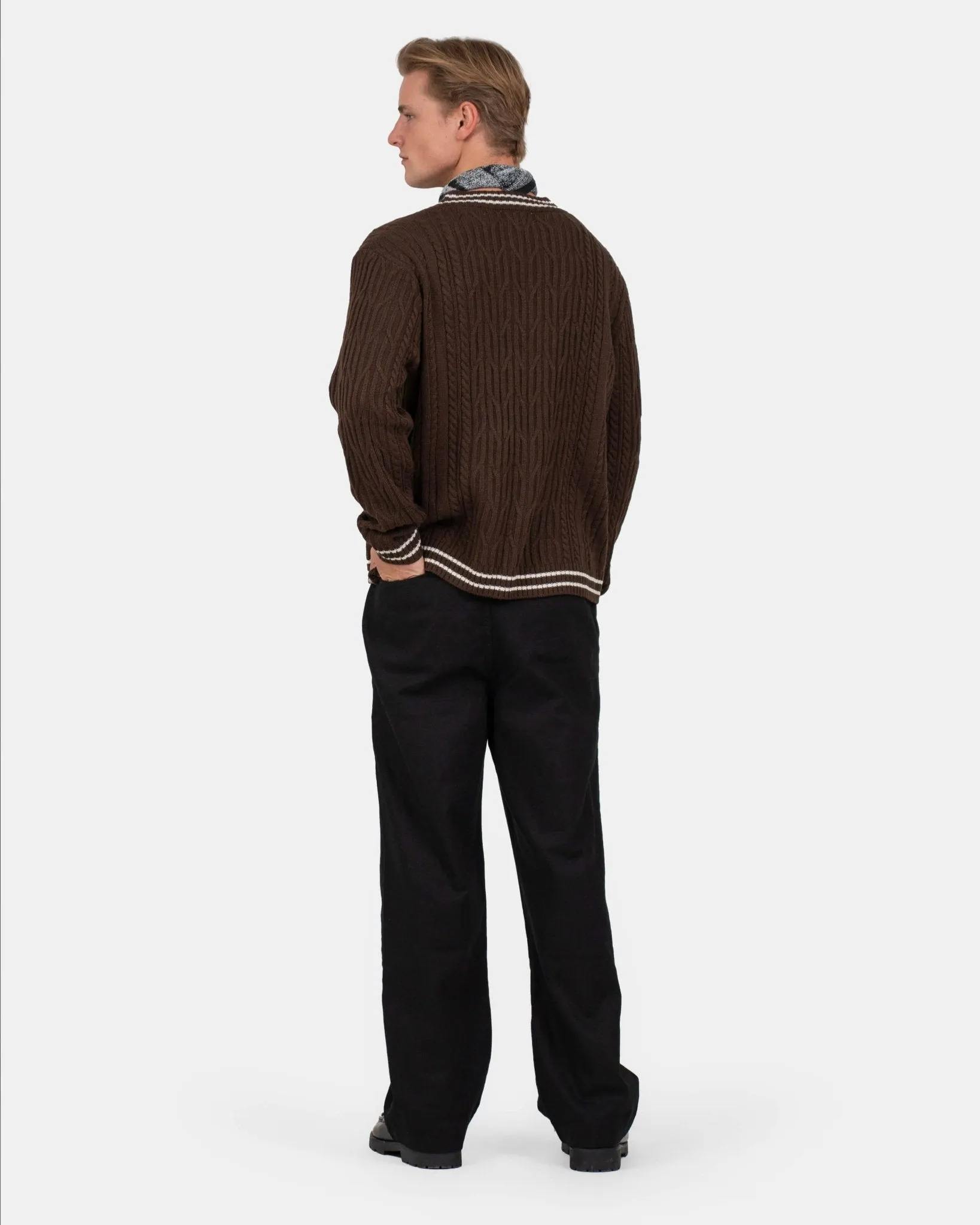 Baggy Linen Pants black