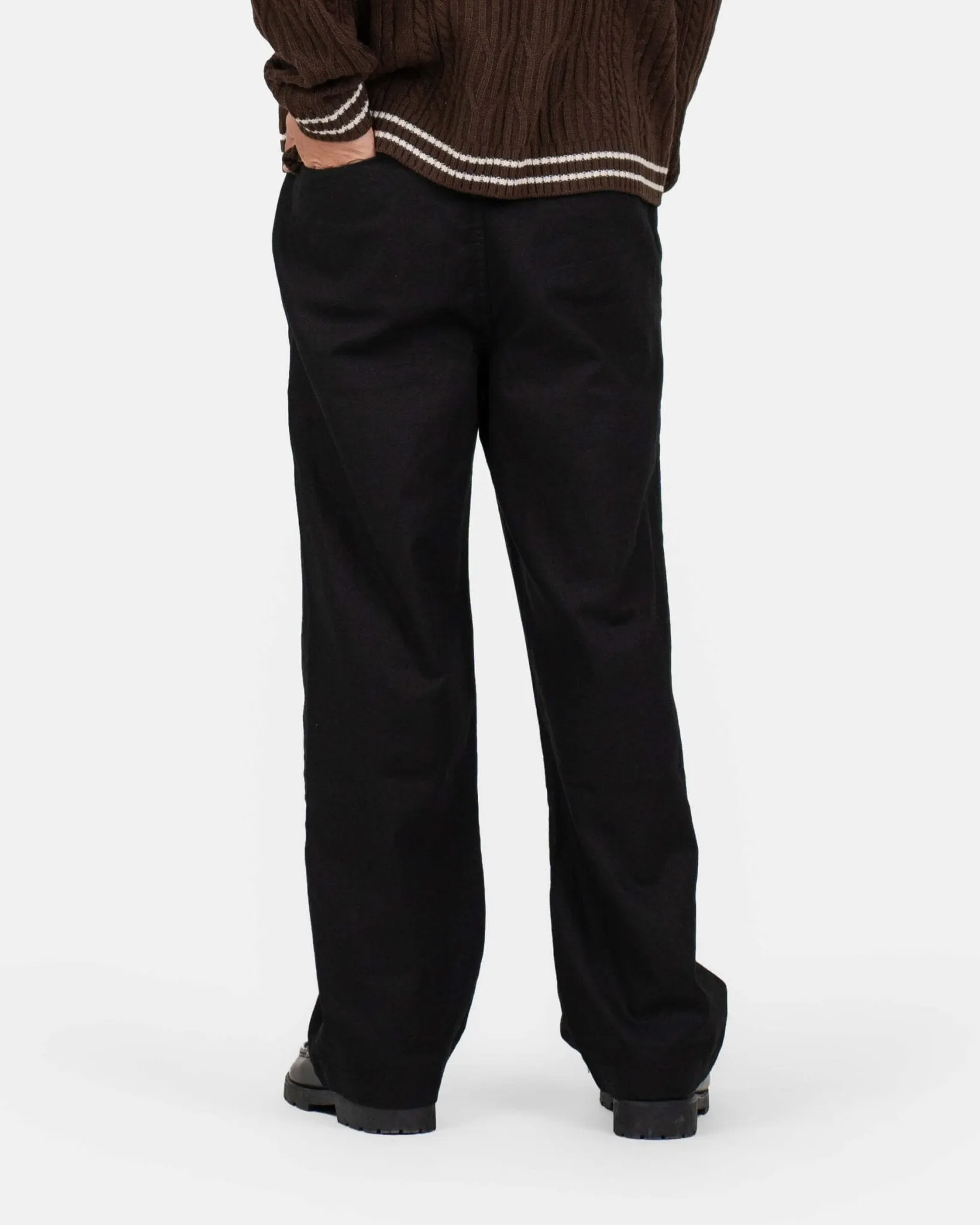 Baggy Linen Pants black