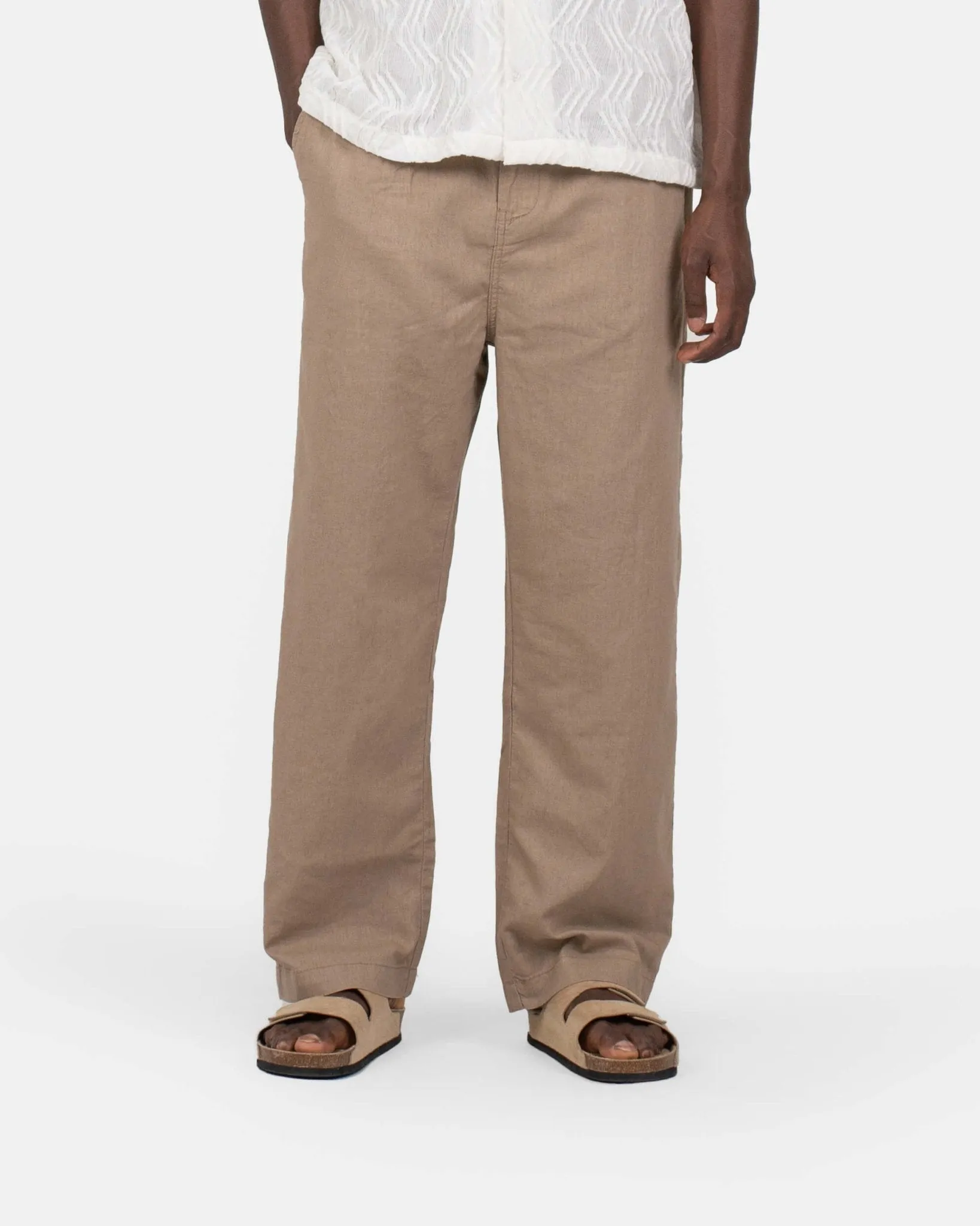 Baggy Linen Pants mocha