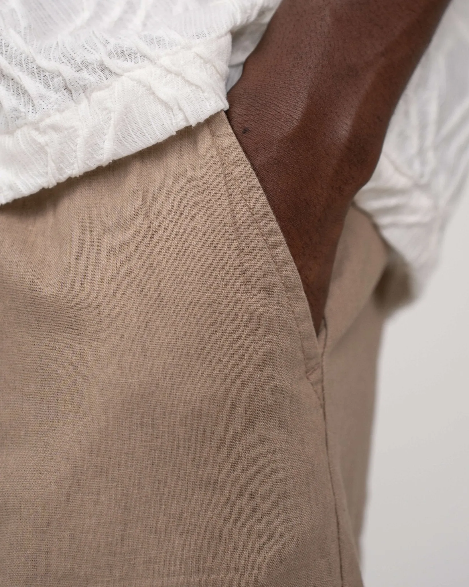 Baggy Linen Pants mocha