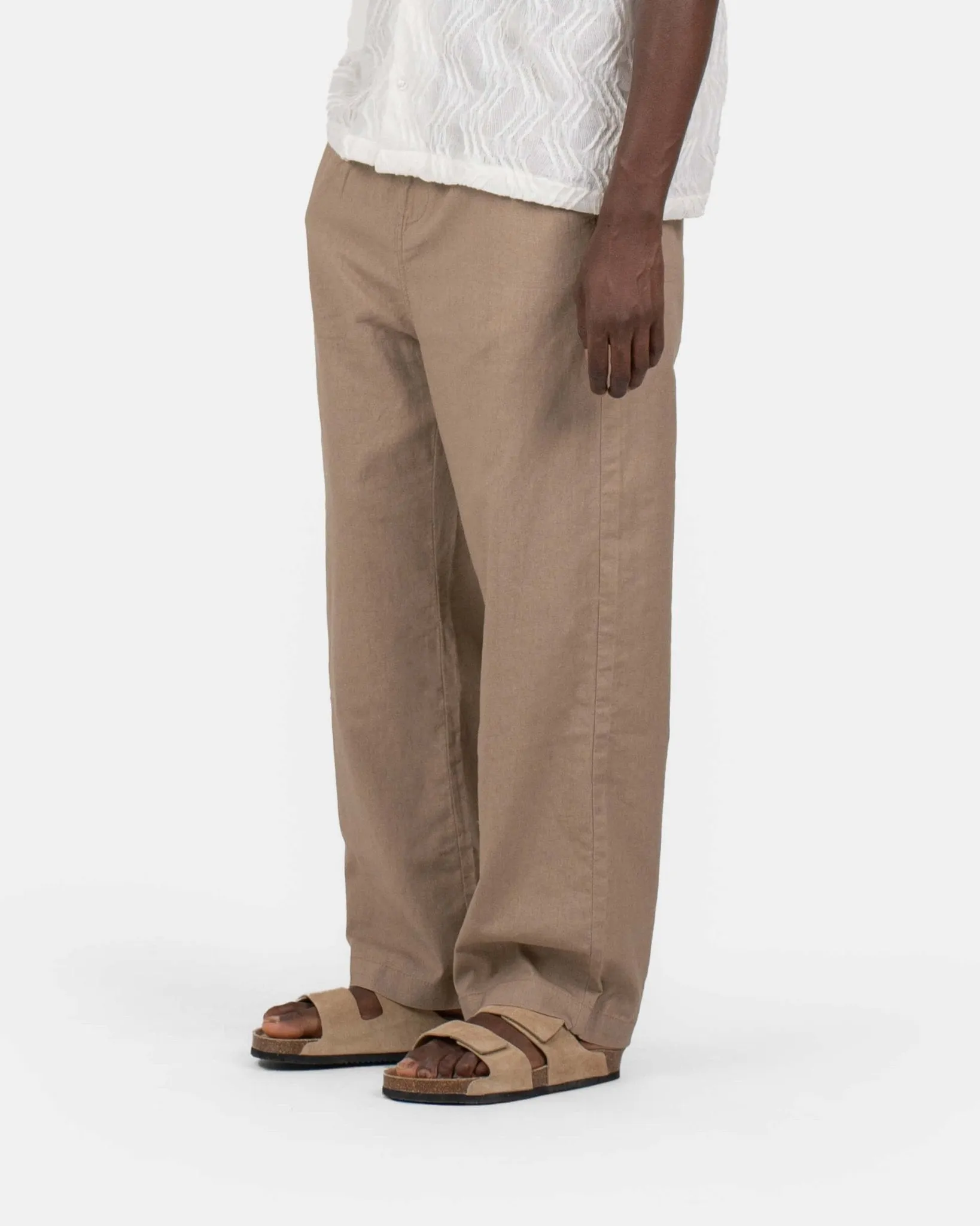 Baggy Linen Pants mocha