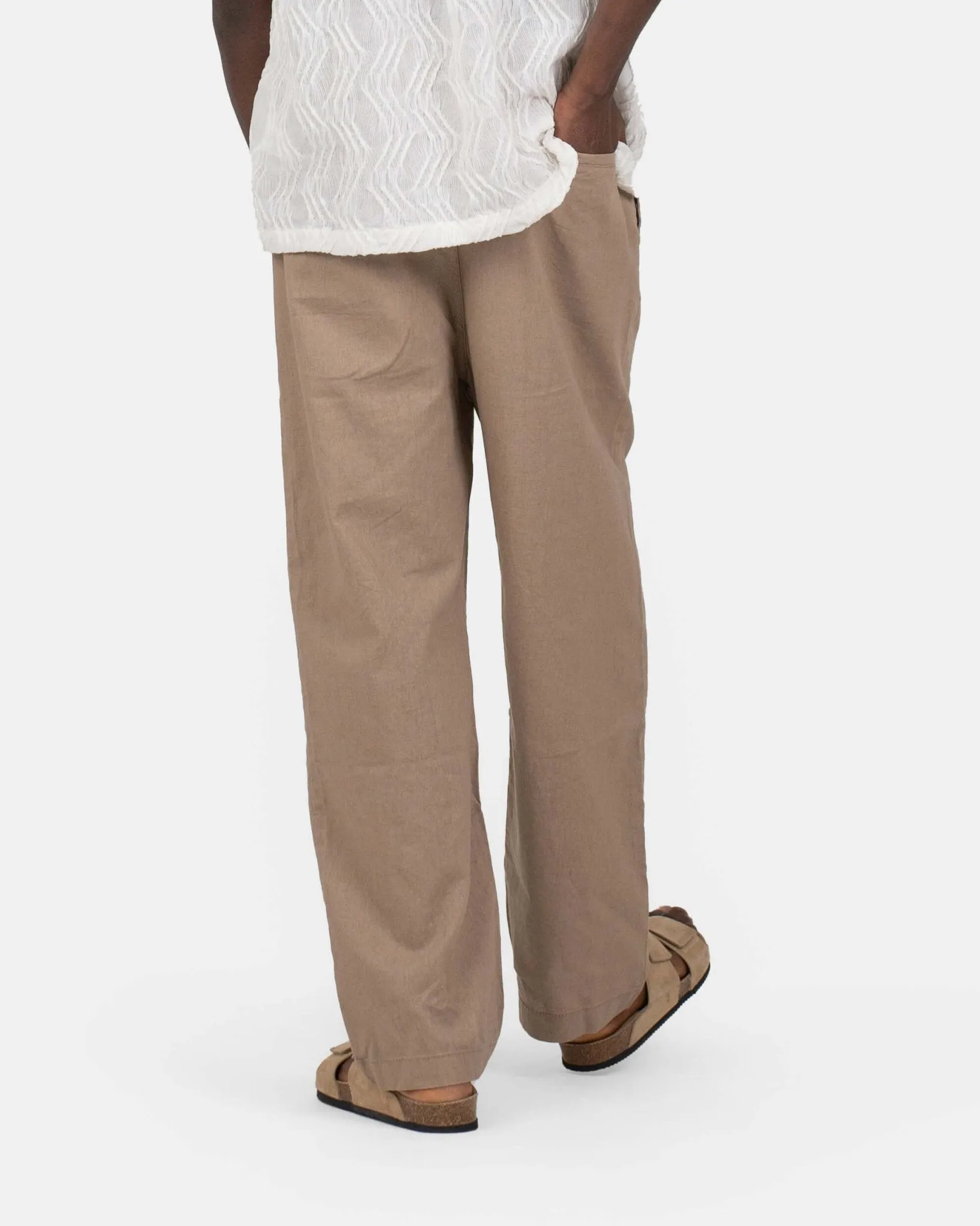Baggy Linen Pants mocha