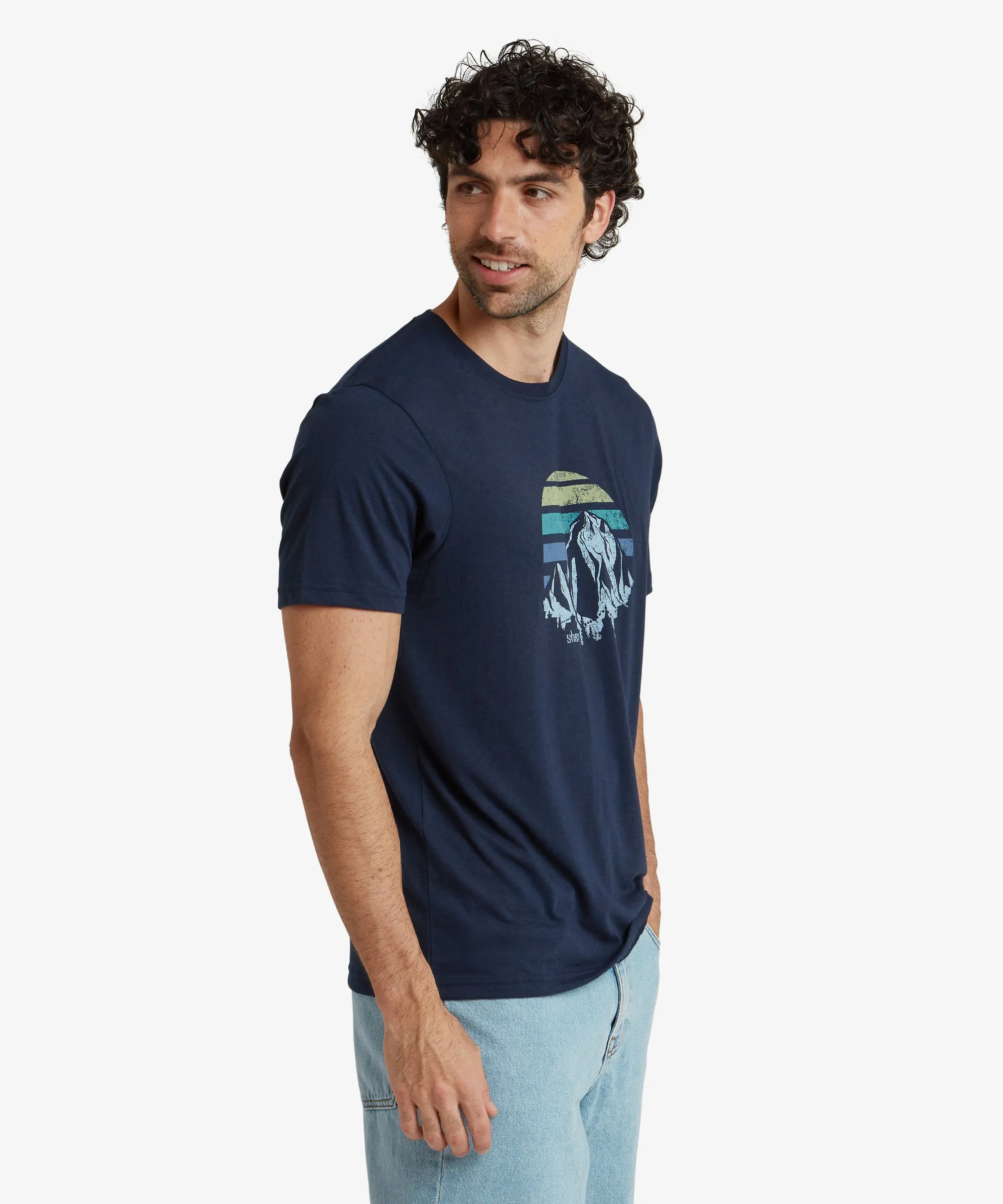 Bali Retro Sunset T-Shirt - Rathee Blue
