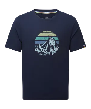 Bali Retro Sunset T-Shirt - Rathee Blue