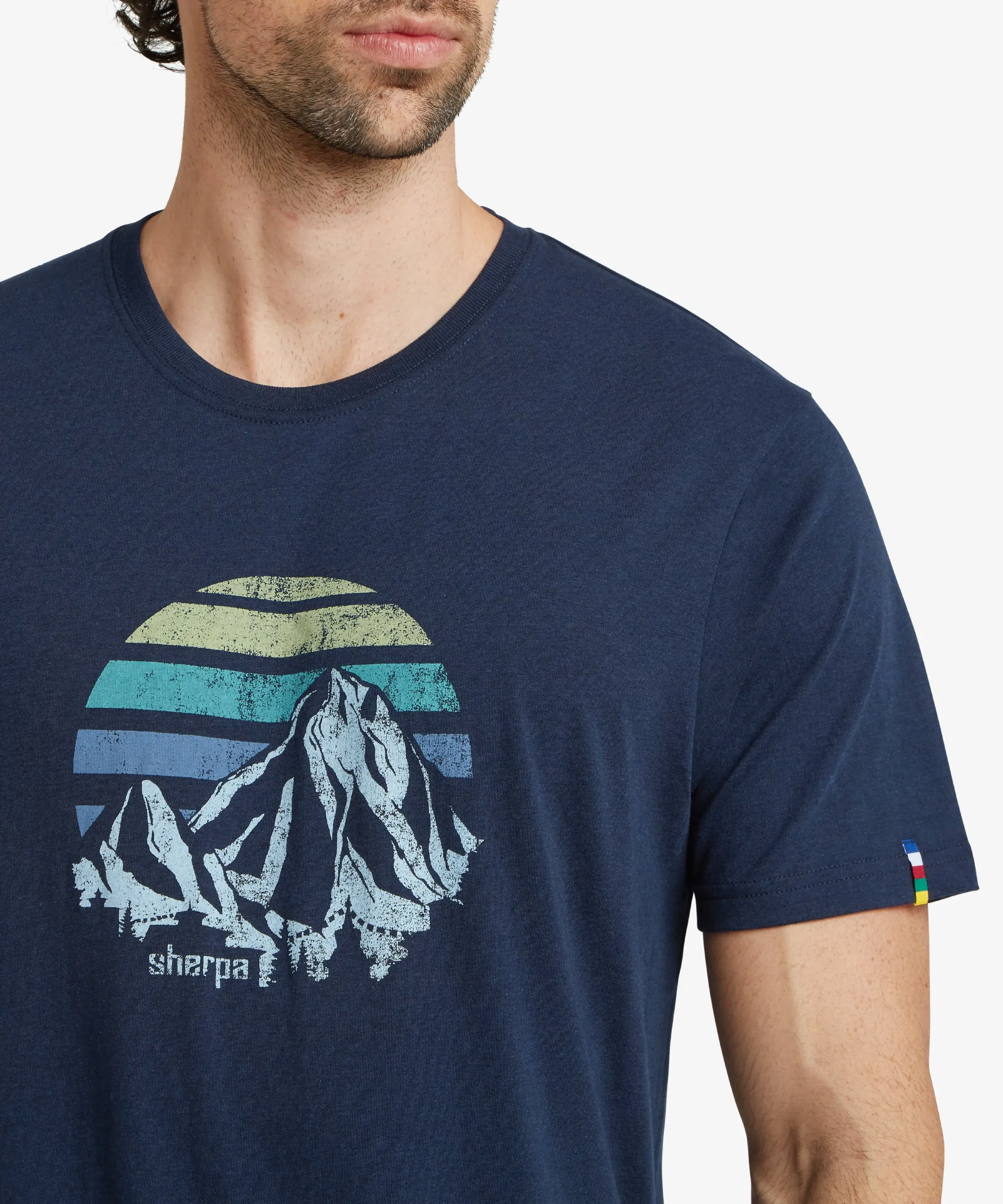 Bali Retro Sunset T-Shirt - Rathee Blue