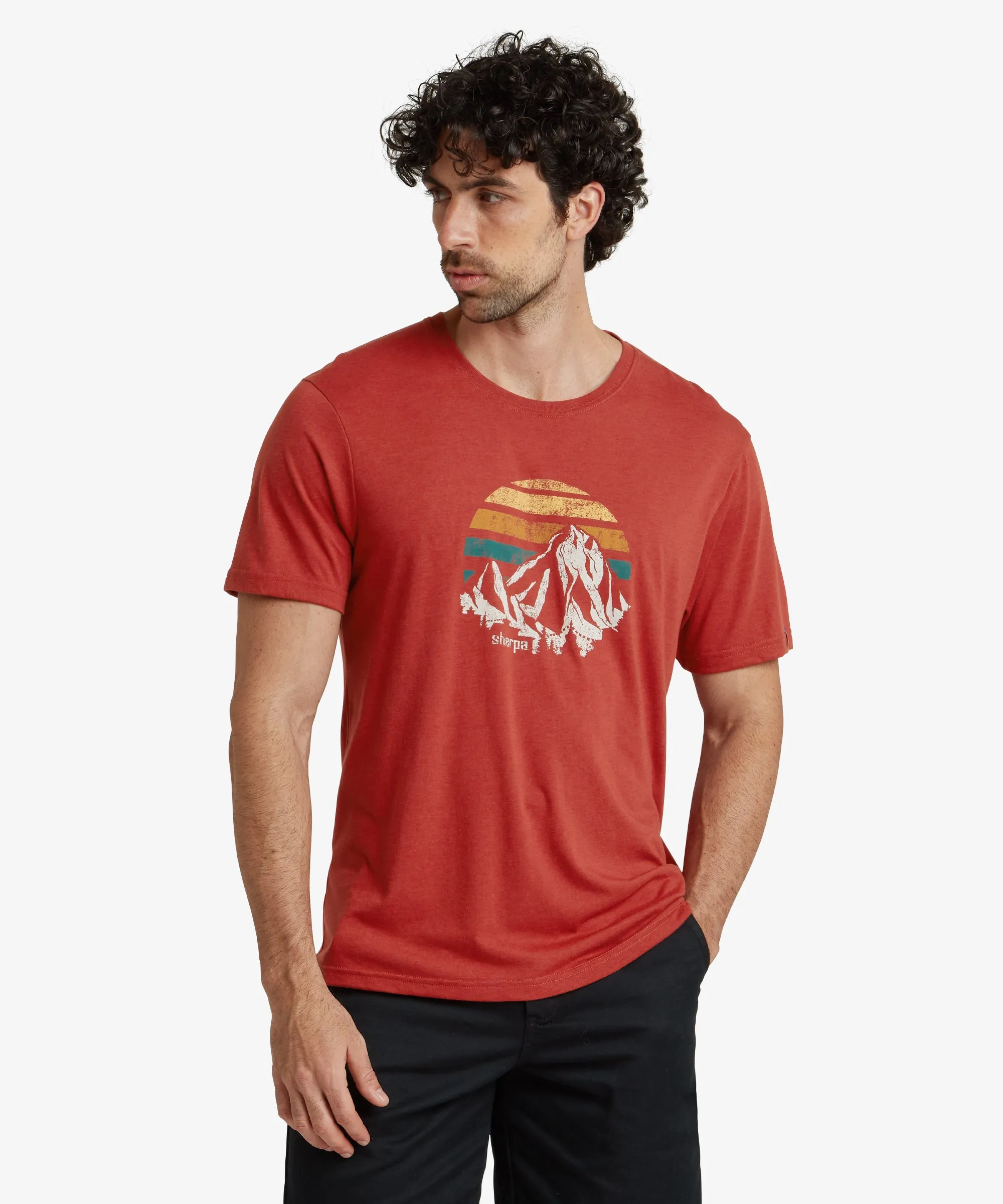 Bali Retro Sunset T-Shirt - Rust