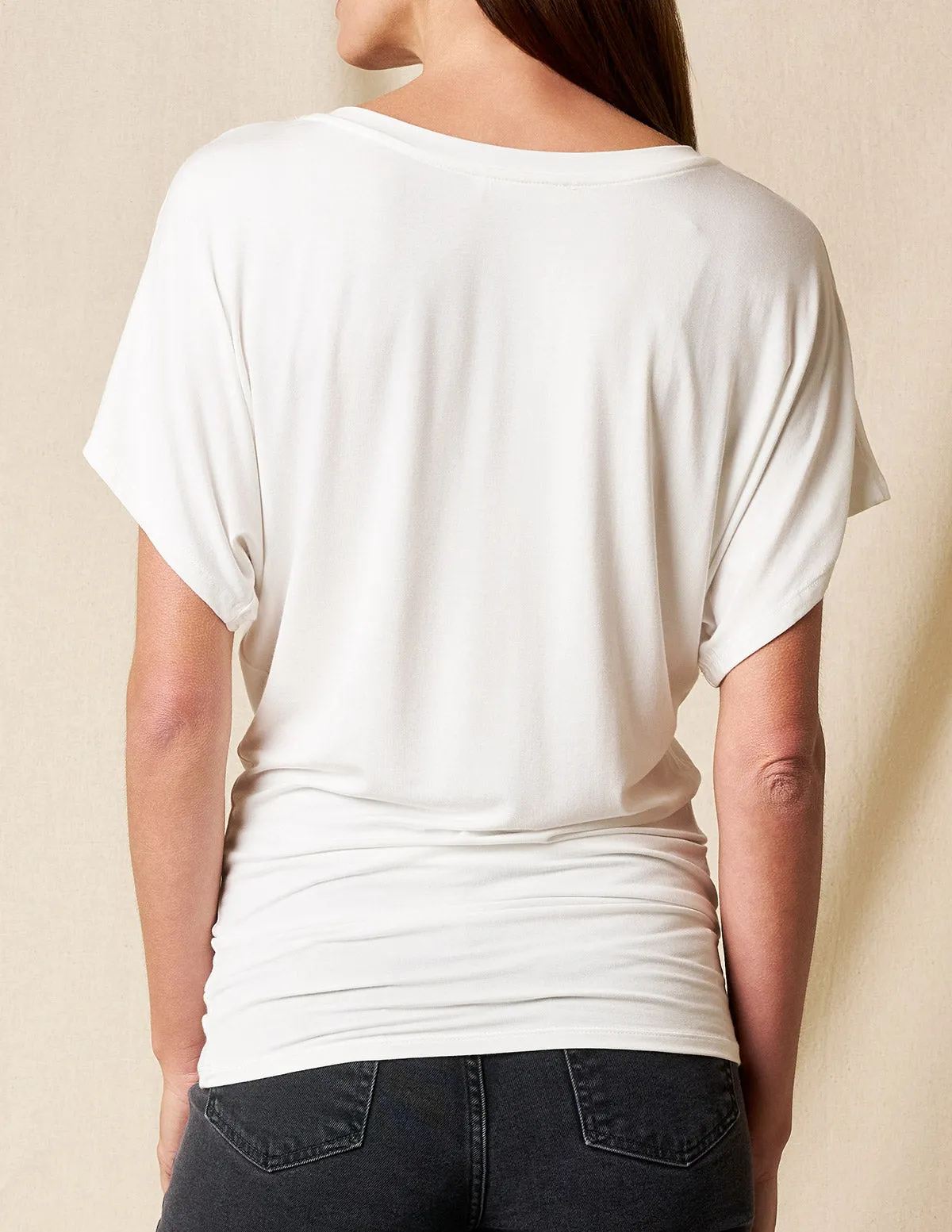 Bamboo Dolman Tunic - Soft White
