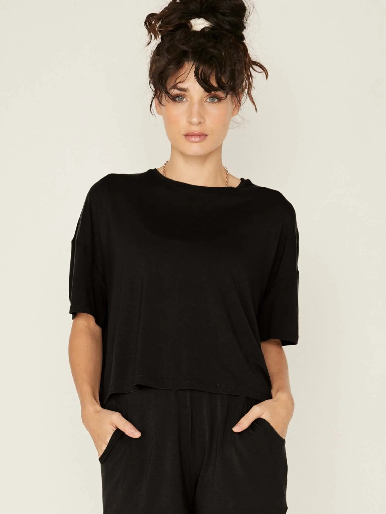 Bamboo Lounge Tee - Black