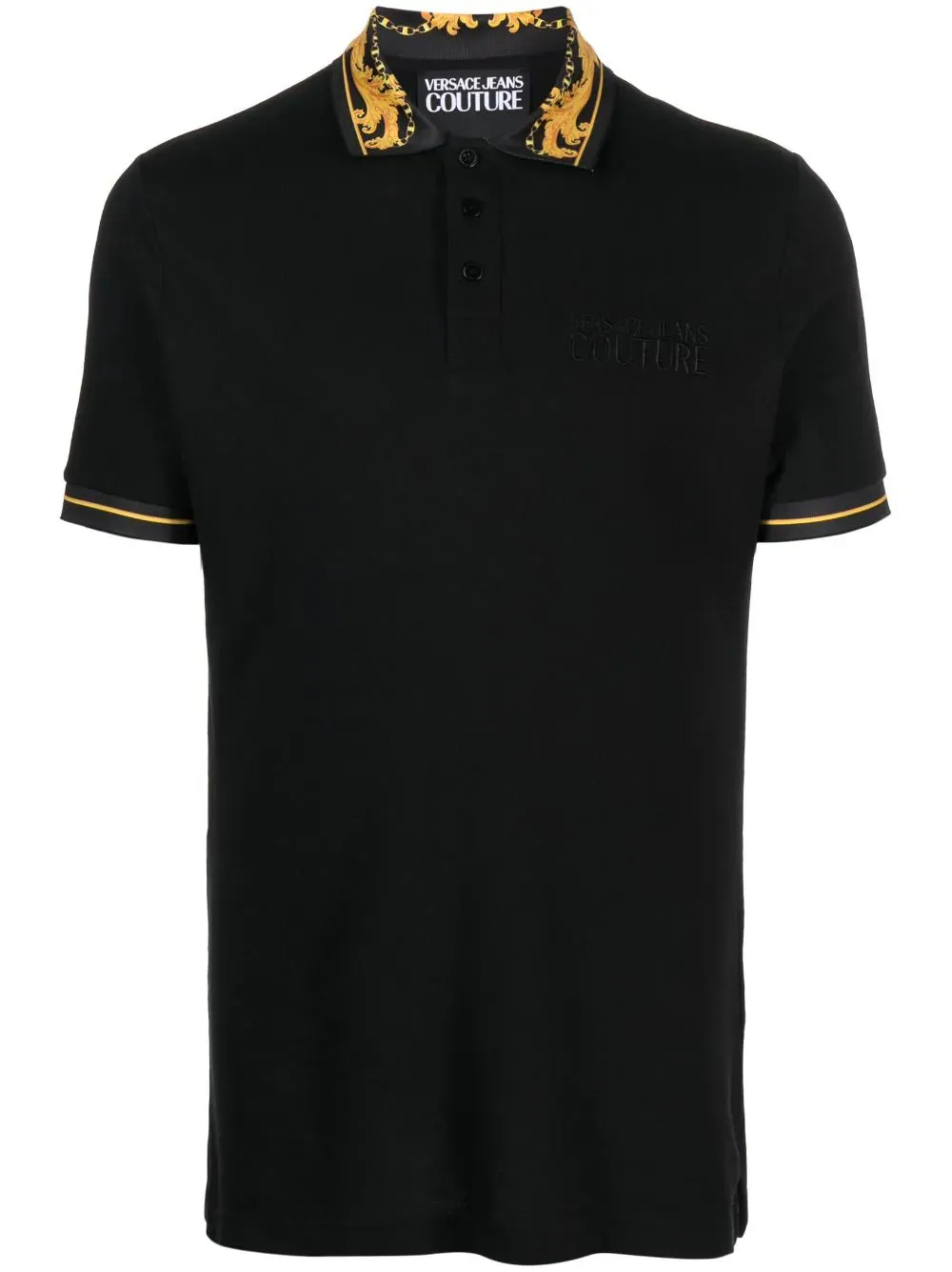 baroque-pattern polo shirt