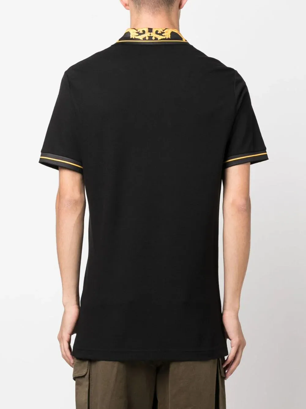 baroque-pattern polo shirt