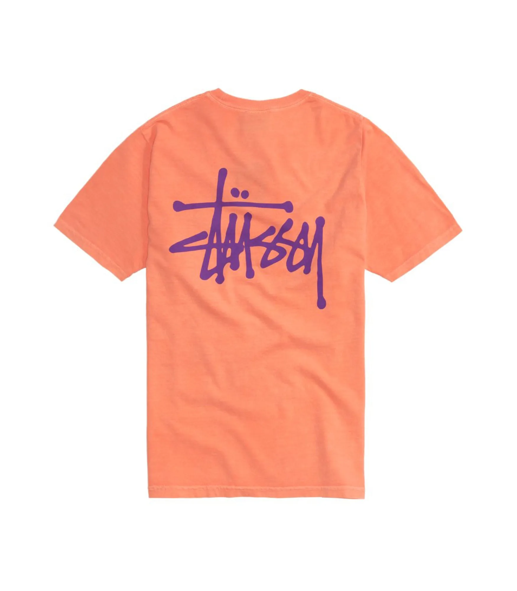 Basic Stussy Pig Dyed Tee - Neon Orange