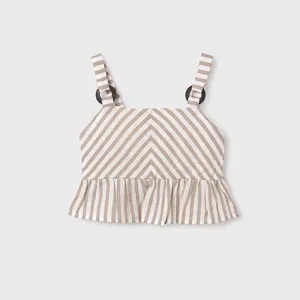 Beige Stripes Loose Shirt