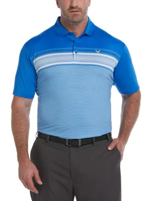 Big & Tall Engineered Energy Print Stripe Golf Polo