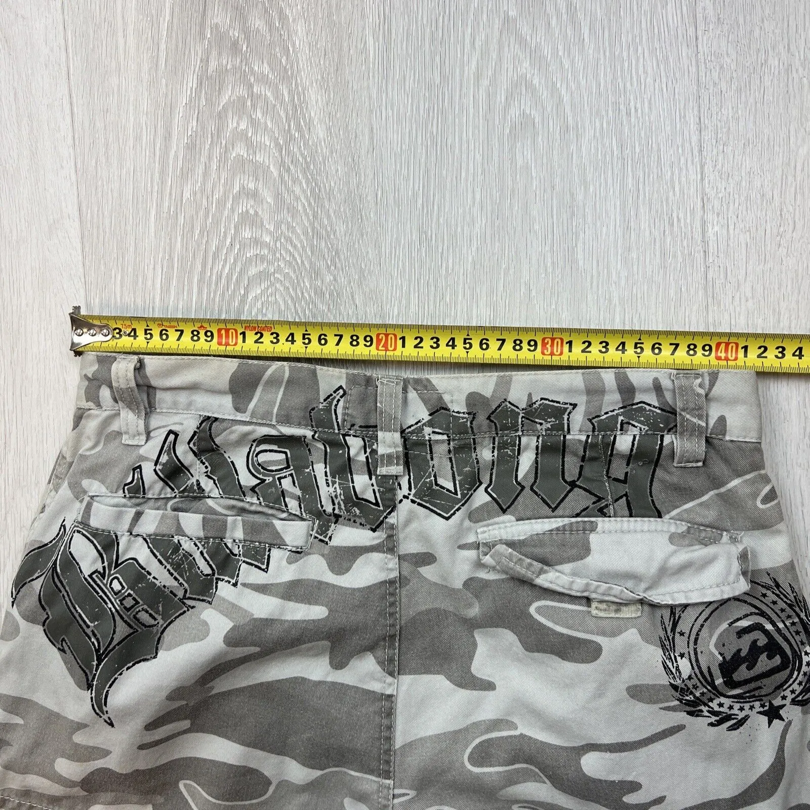 Billabong Mens Y2K Vintage Grey Camo Cargo Pants Size 32