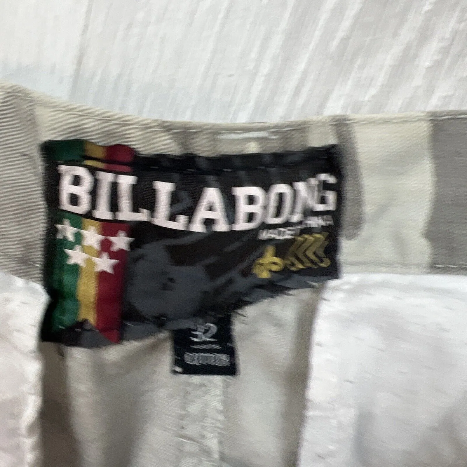 Billabong Mens Y2K Vintage Grey Camo Cargo Pants Size 32
