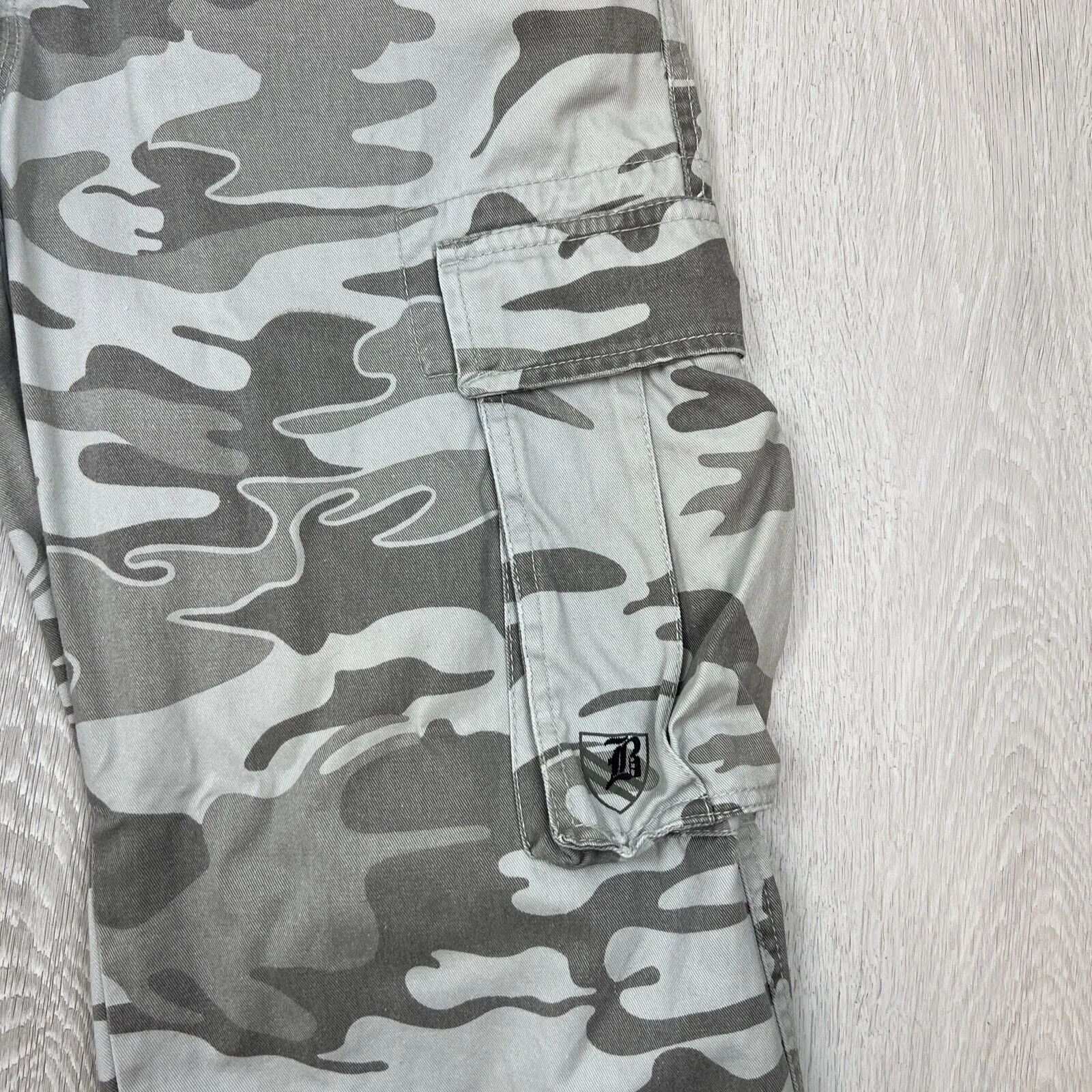 Billabong Mens Y2K Vintage Grey Camo Cargo Pants Size 32