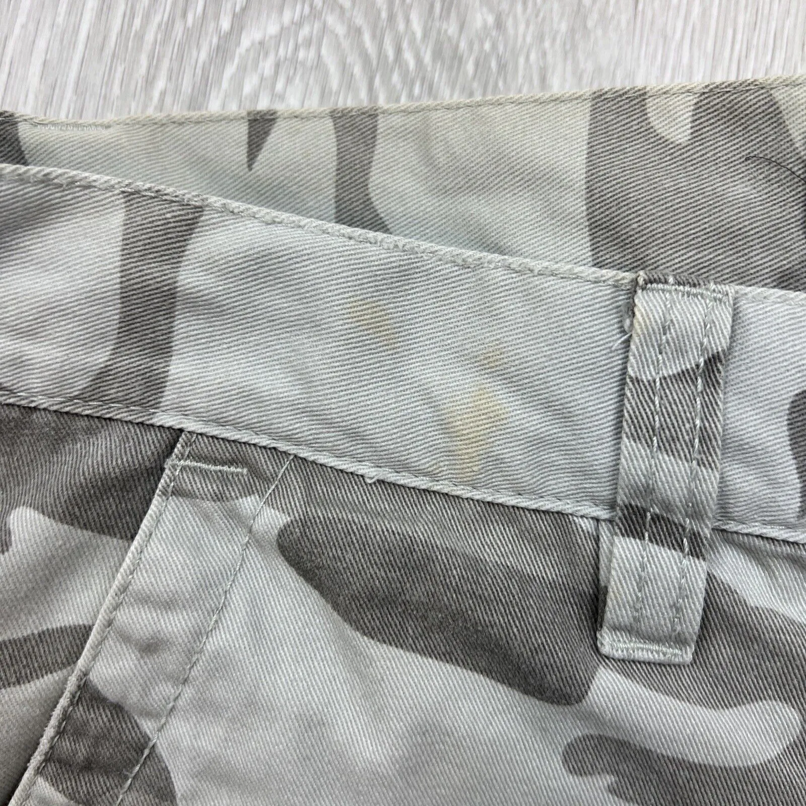 Billabong Mens Y2K Vintage Grey Camo Cargo Pants Size 32