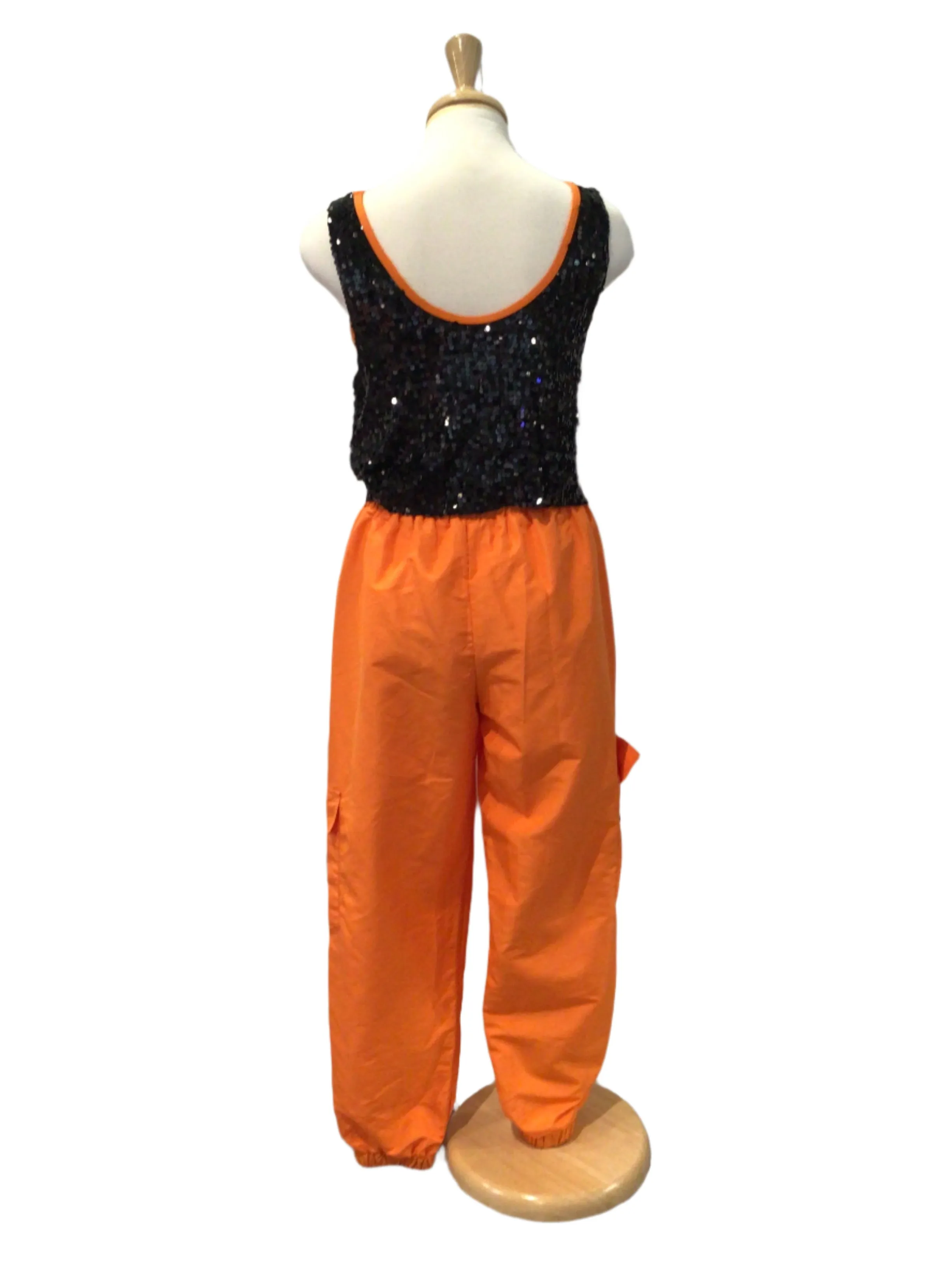 Black and Fluorescent Orange Hip Hop