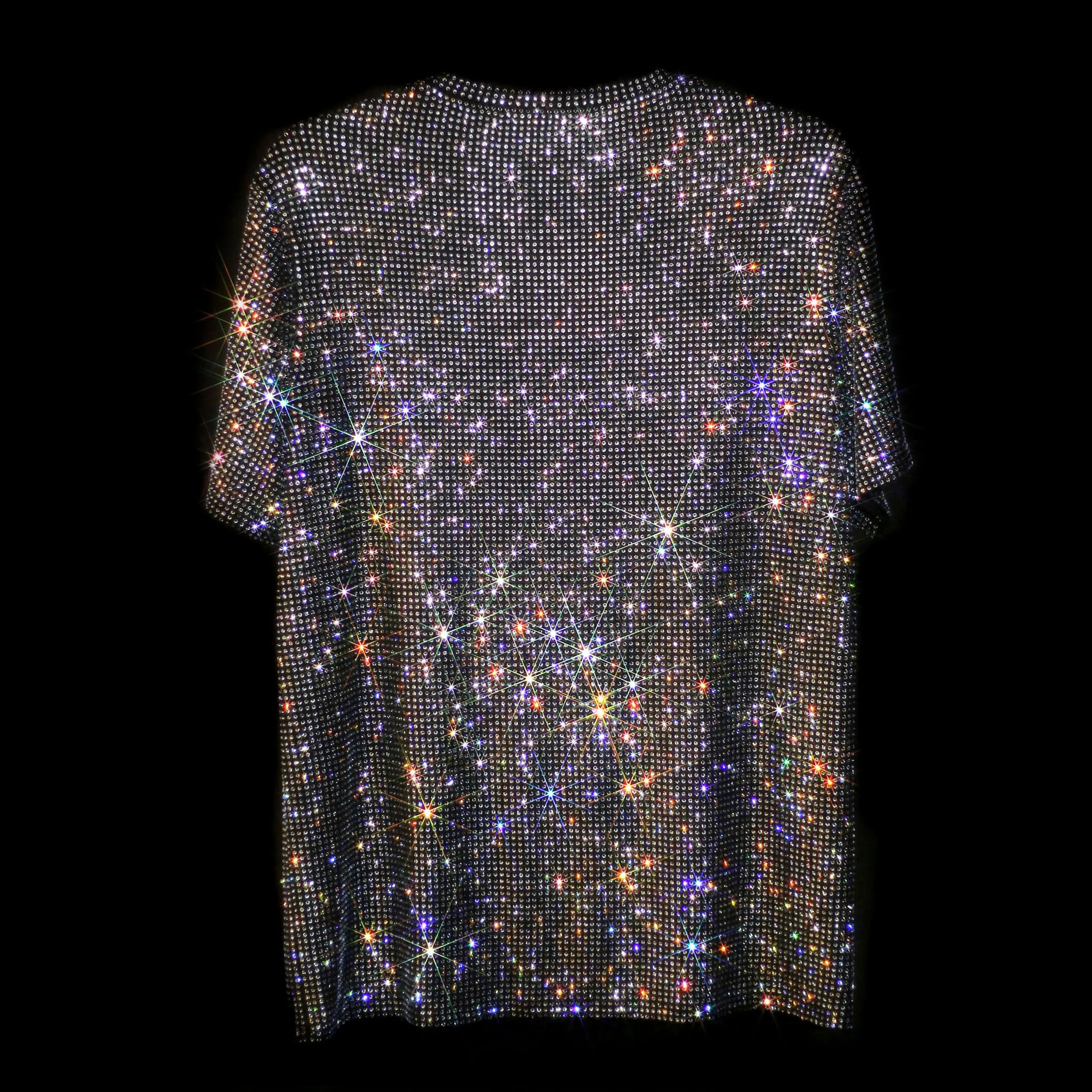 BLACK   CLEAR CRYSTALLIZED UNISEX T-SHIRT