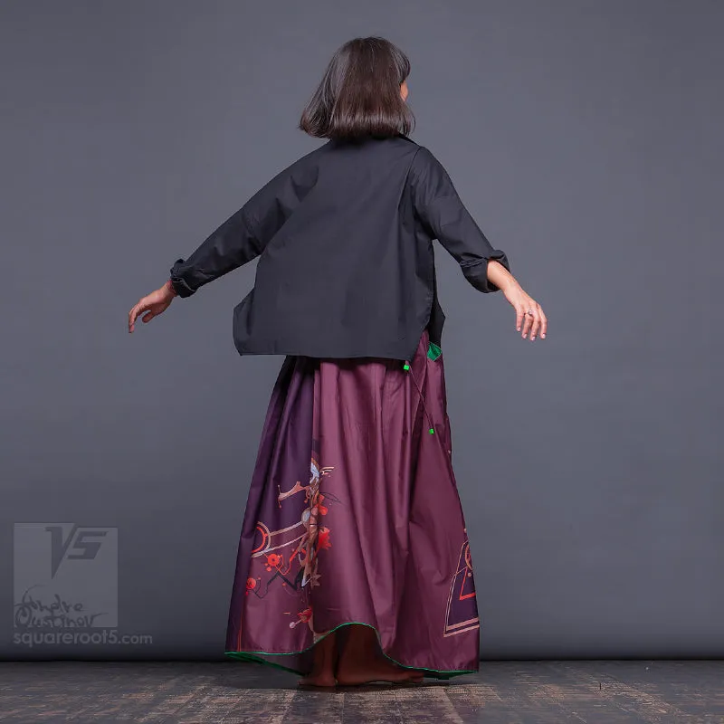 Black Wide Cotton Shirt