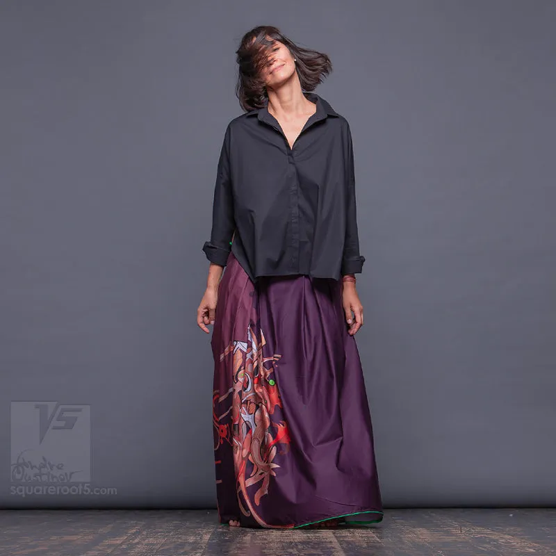 Black Wide Cotton Shirt