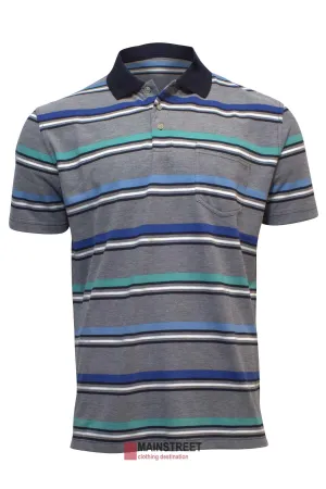 Blue Horizon Striped Polo
