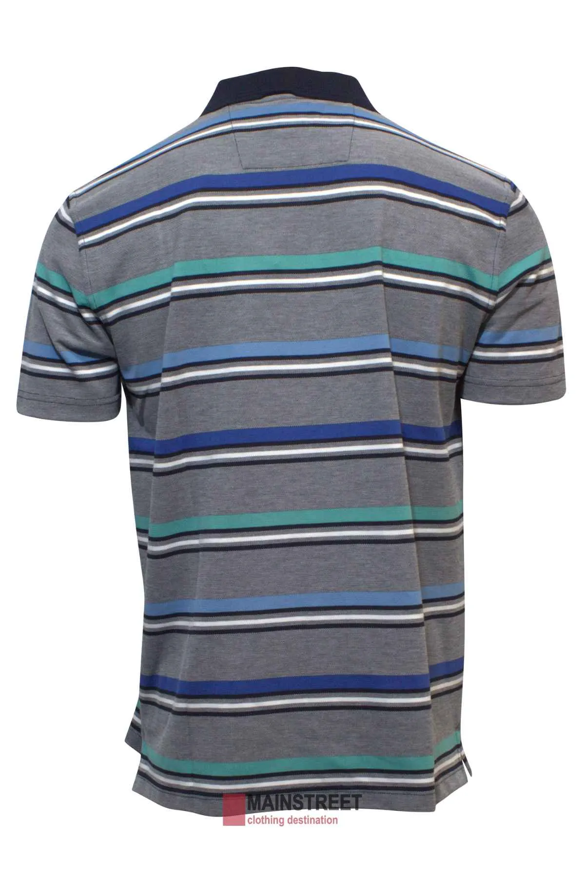 Blue Horizon Striped Polo