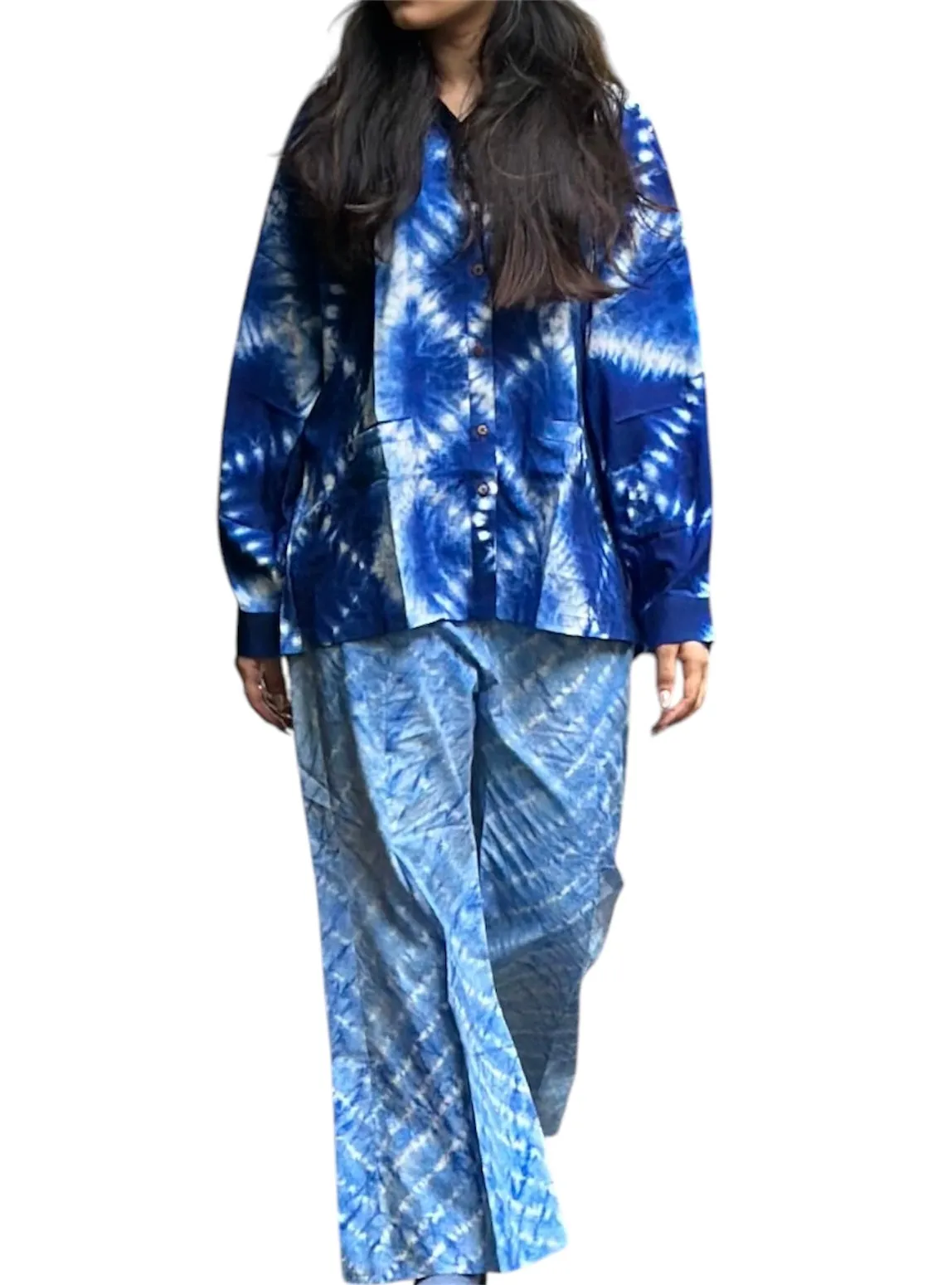 Blue Shibori Pants