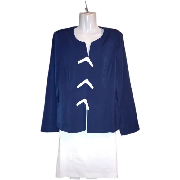 Blue skirt suit