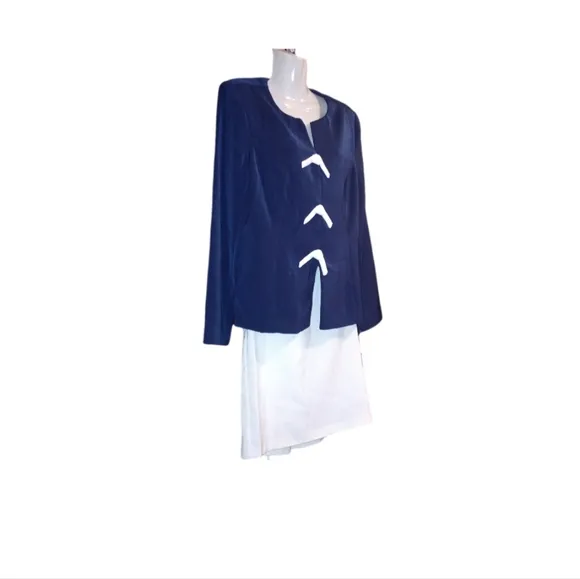 Blue skirt suit