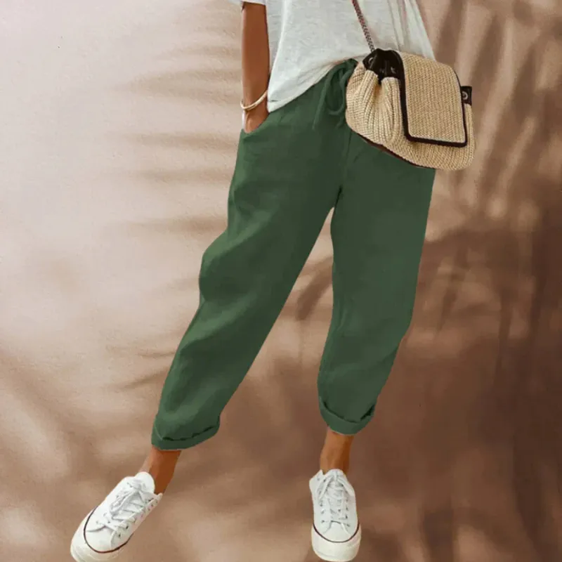 Bonnie | Women's Relaxed Fit Drawstring Trousers | Walking