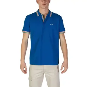 Boss Men's Light Blue Polo Shirt in 100% Cotton