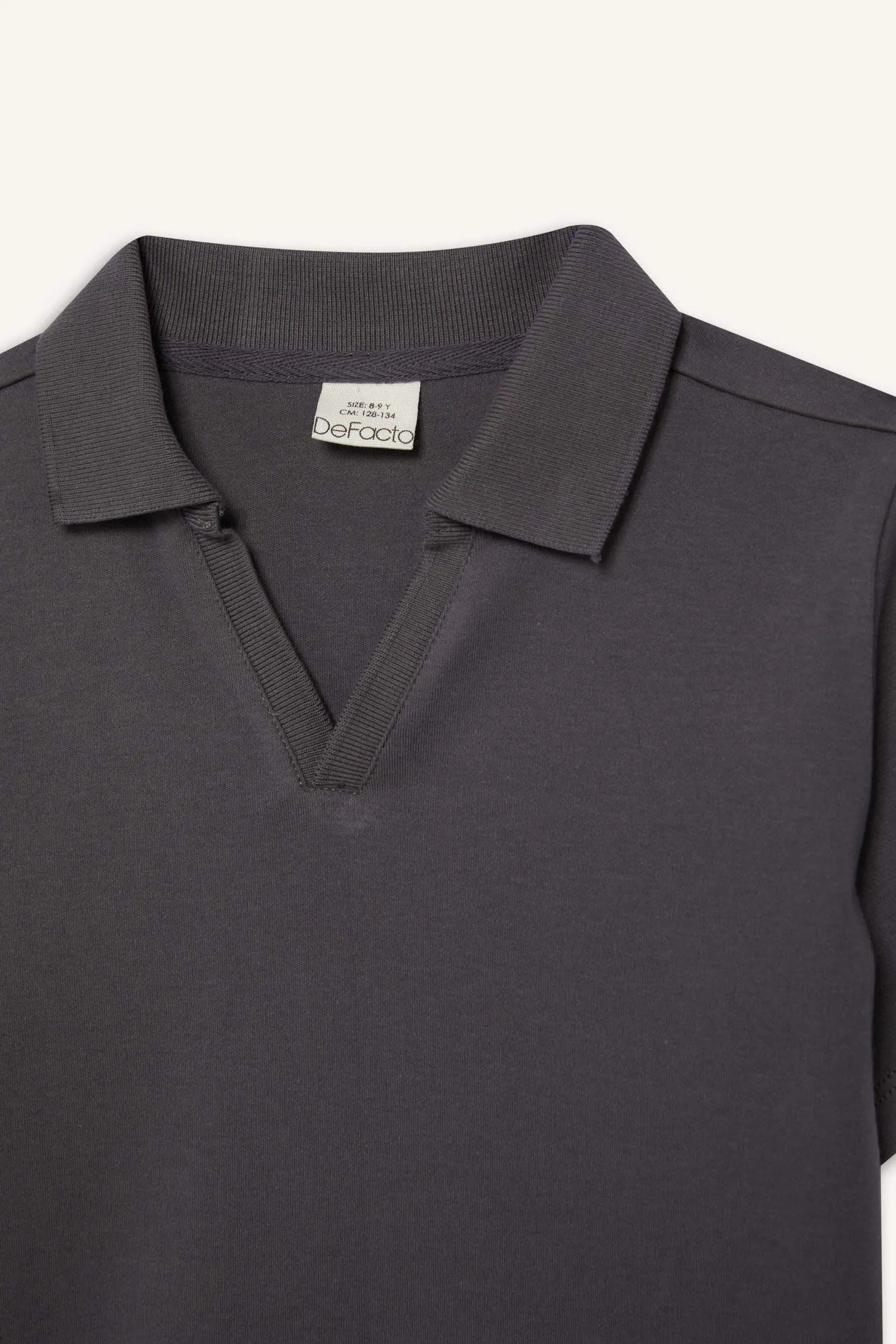 Boy Child Wide Neck Short Sleeve Polo T-Shirt