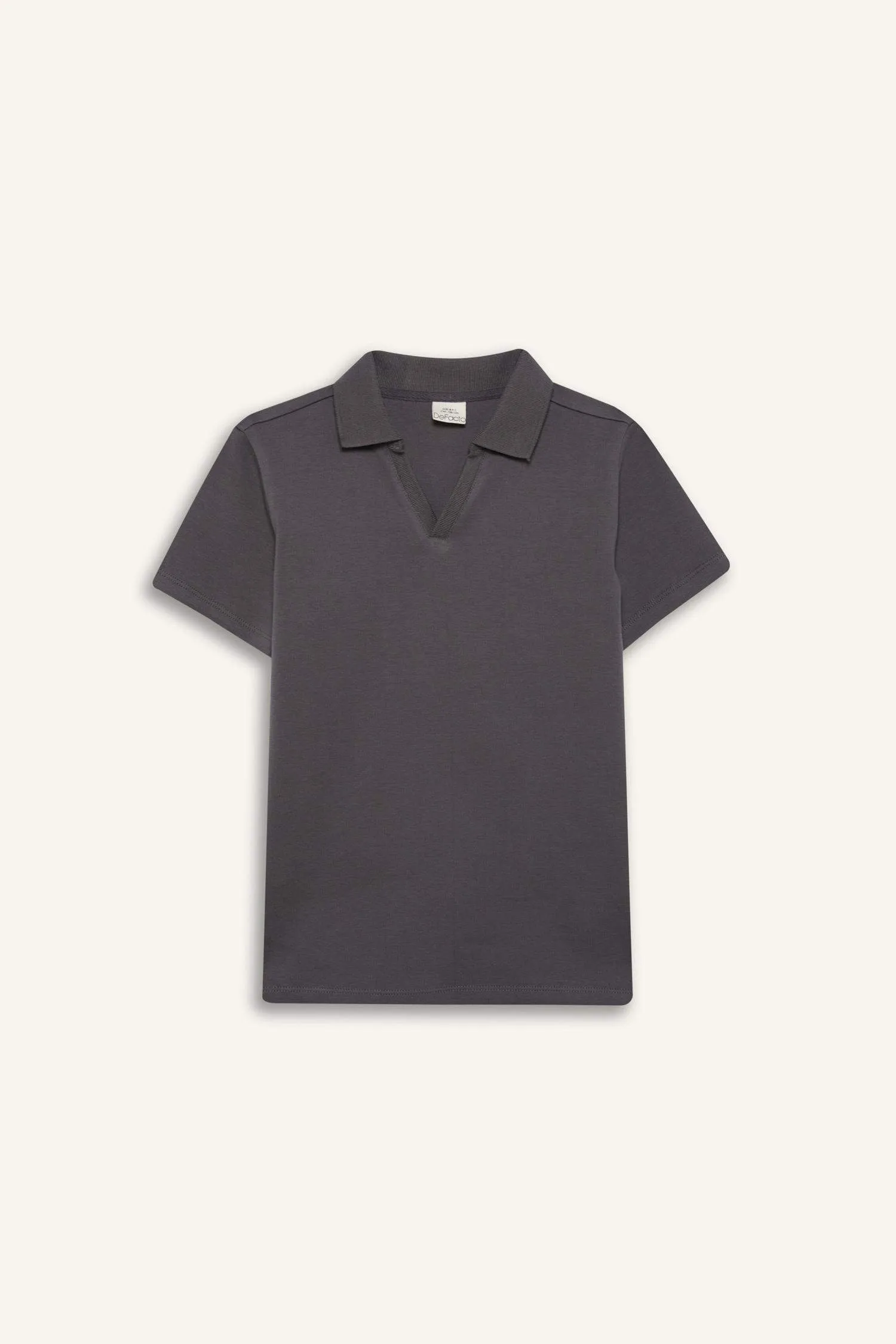 Boy Child Wide Neck Short Sleeve Polo T-Shirt