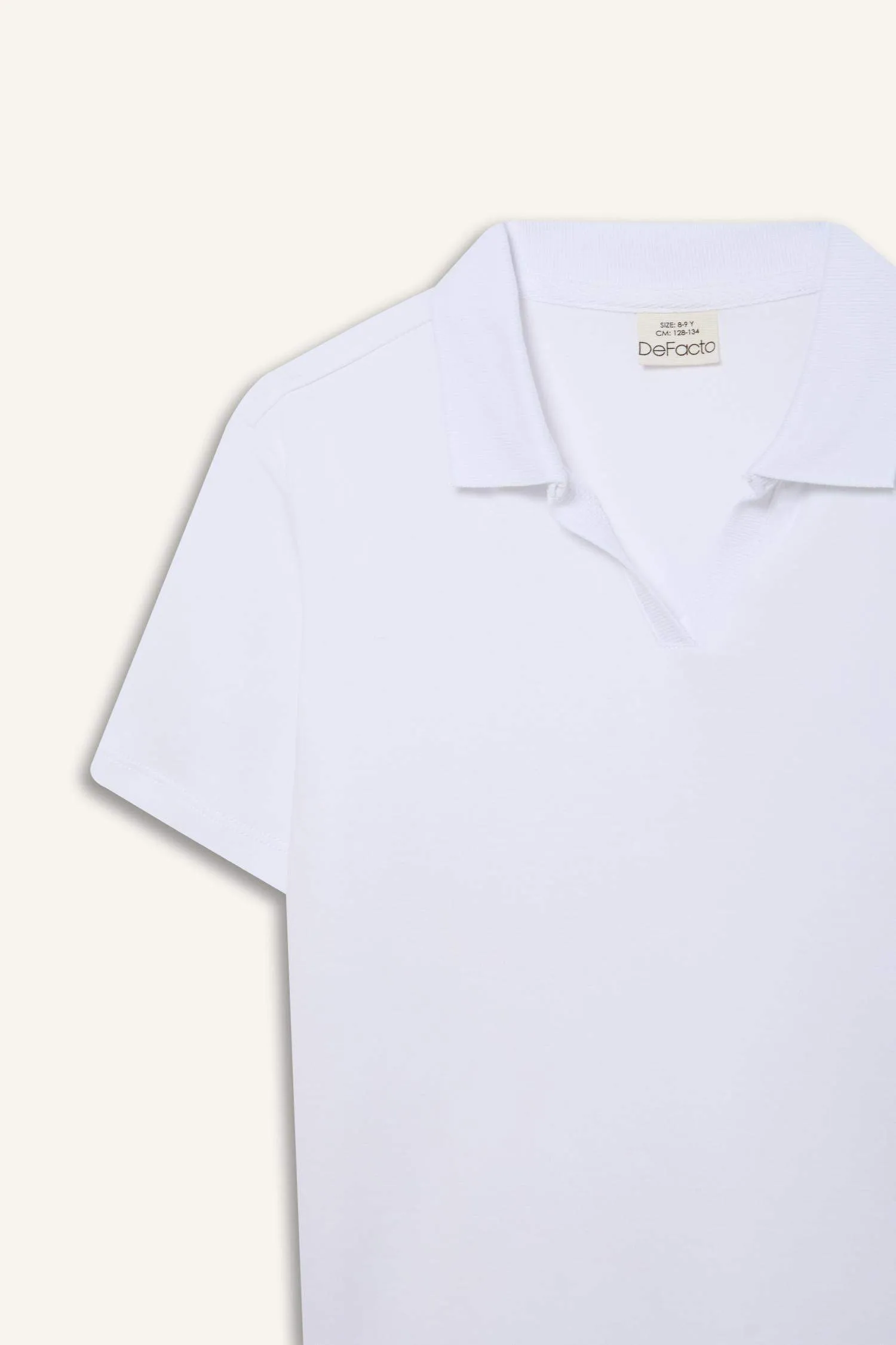 Boy Child Wide Neck Short Sleeve Polo T-Shirt