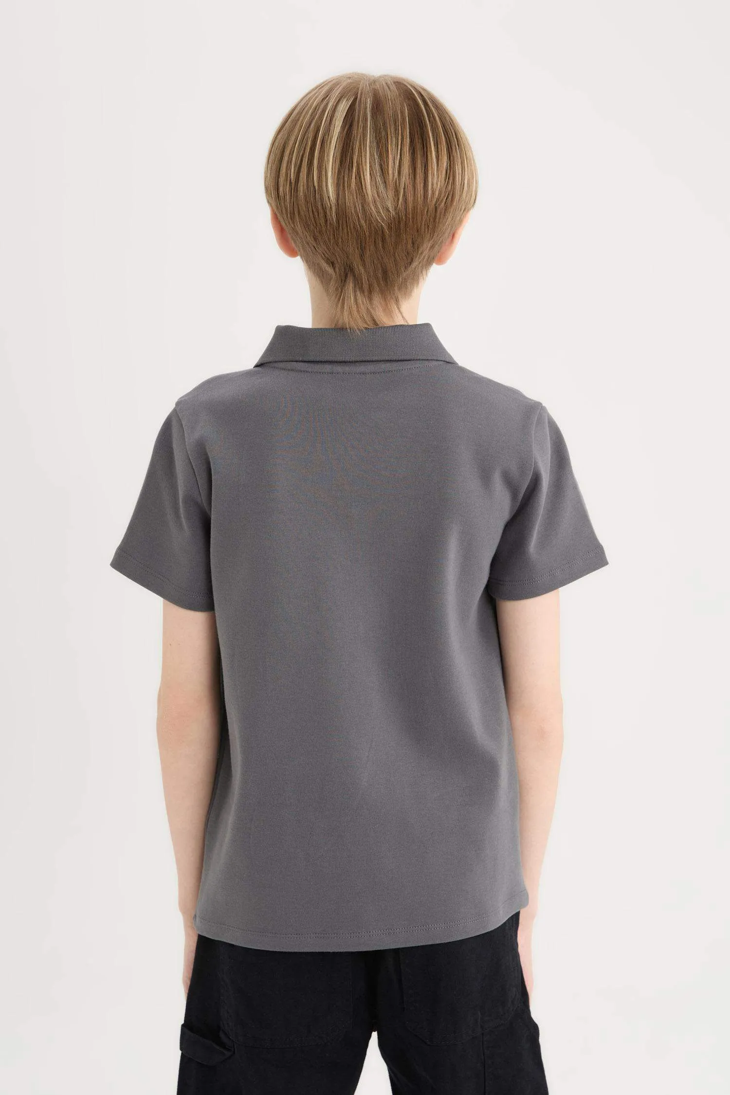 Boy Child Wide Neck Short Sleeve Polo T-Shirt