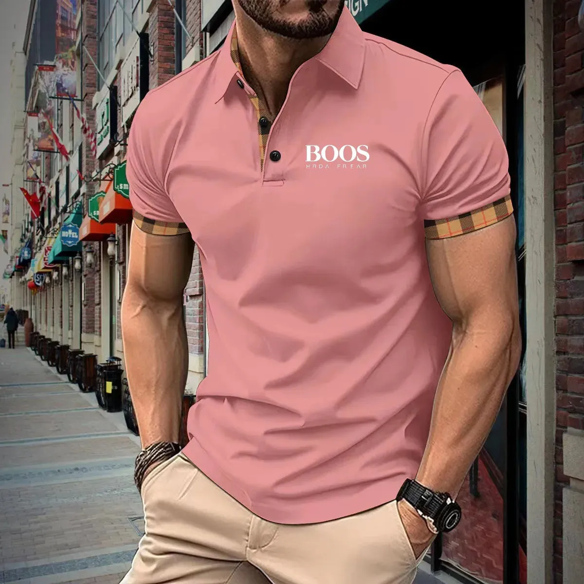 Breathable Office Fashion Short-Sleeved Polo Shirt