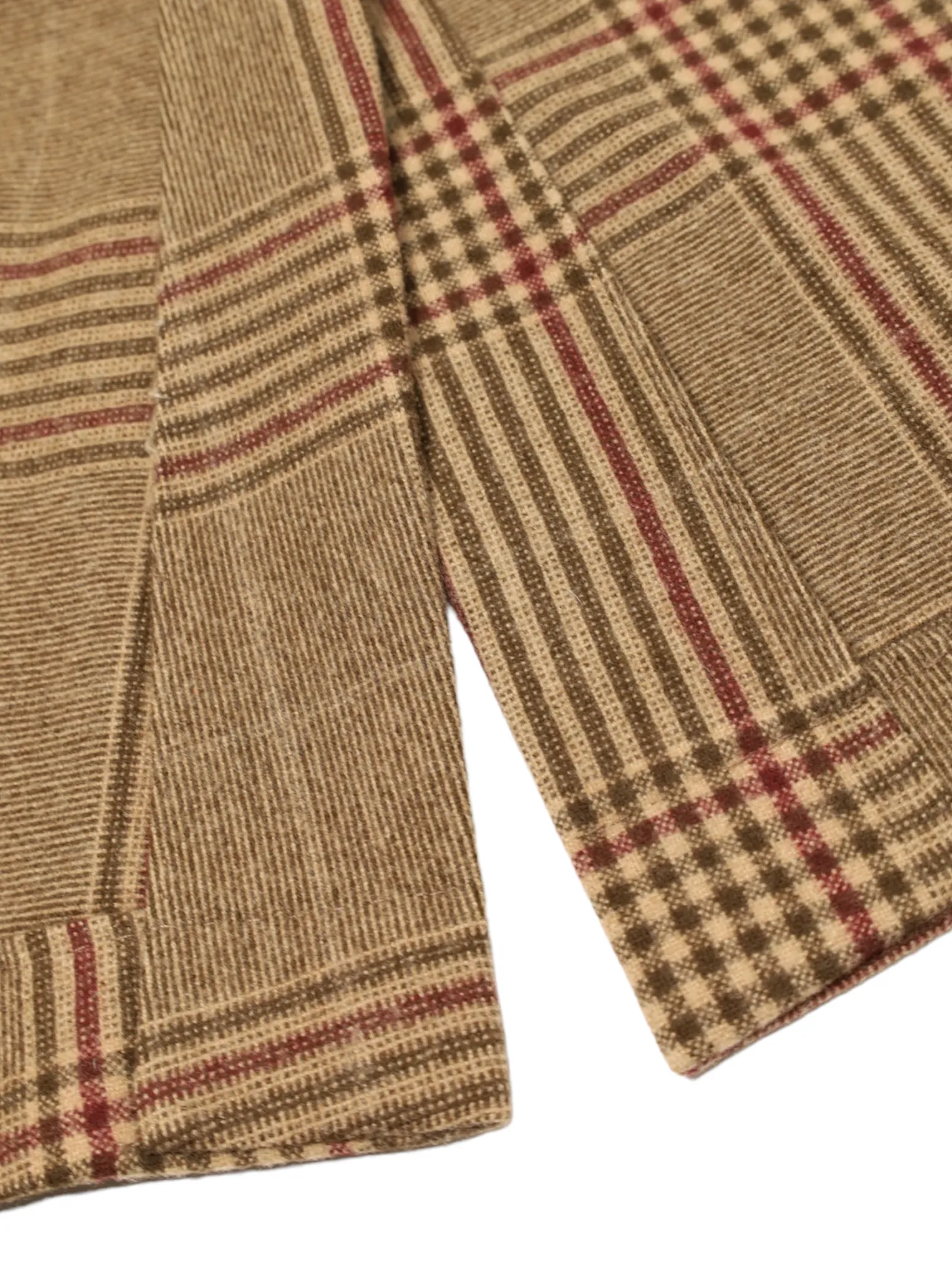 Brunello Cucinelli Light Brown Wool & Cashmere Glenplaid Jacket