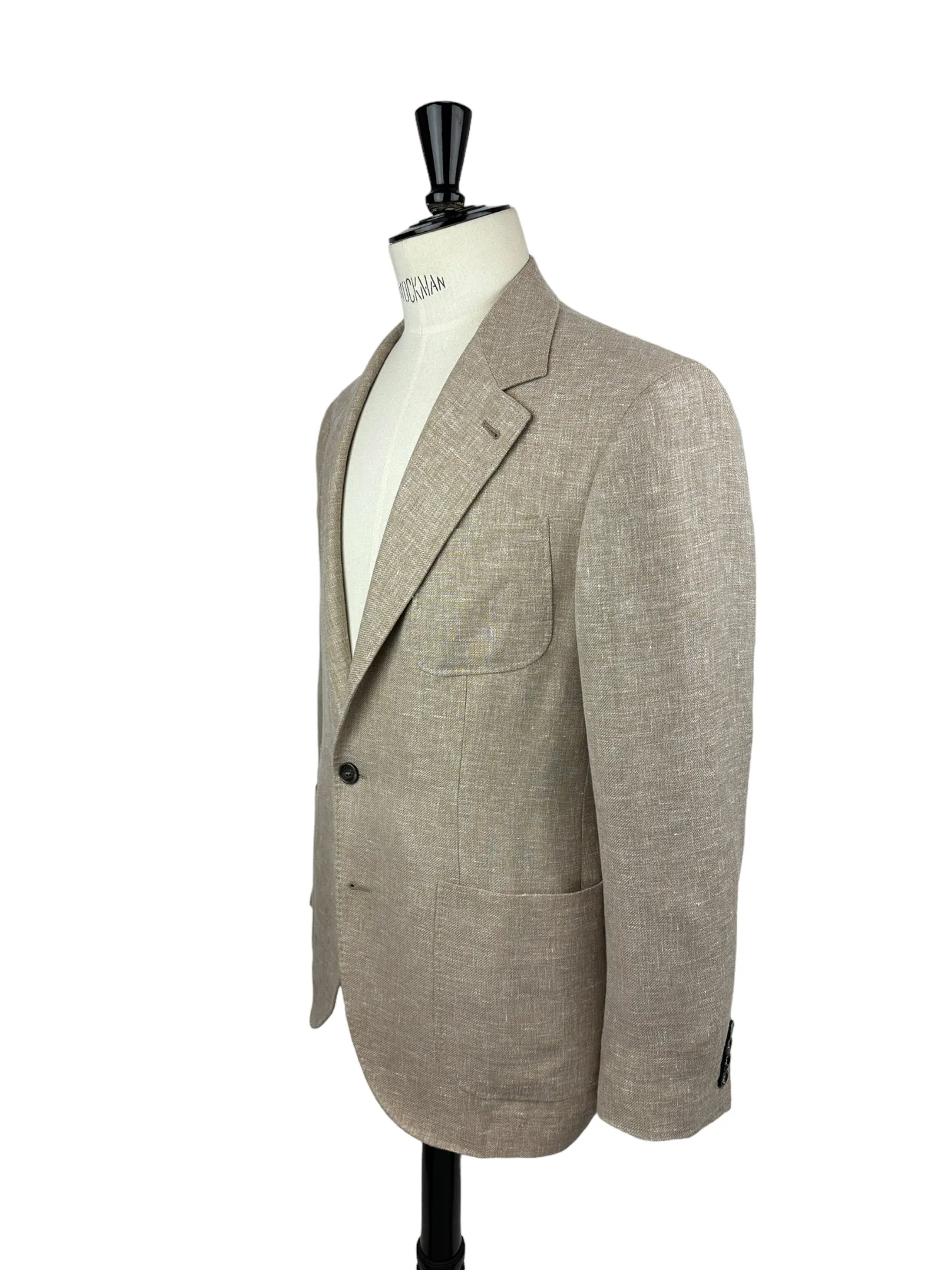 Brunello Cucinelli Sand Linen, Wool & Silk Jacket