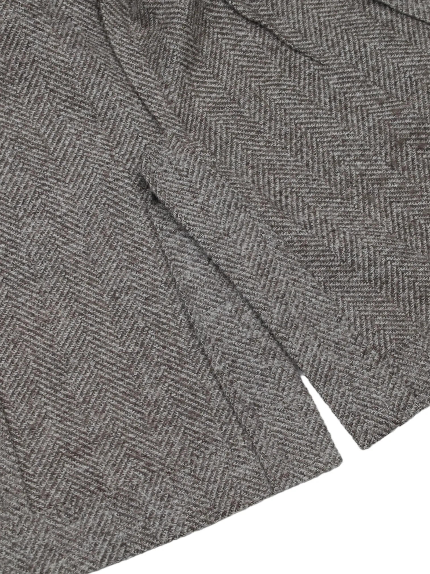 Brunello Cucinelli Taupe Wool, Alpaca & Cashmere Herringbone Jacket