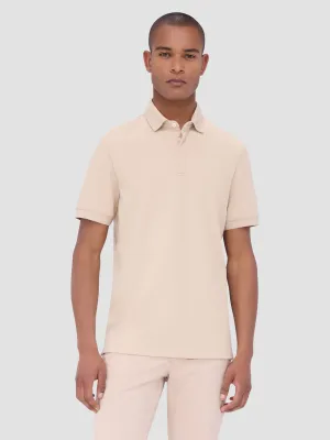 Bugatchi Waffled Performance Polo  - Desert